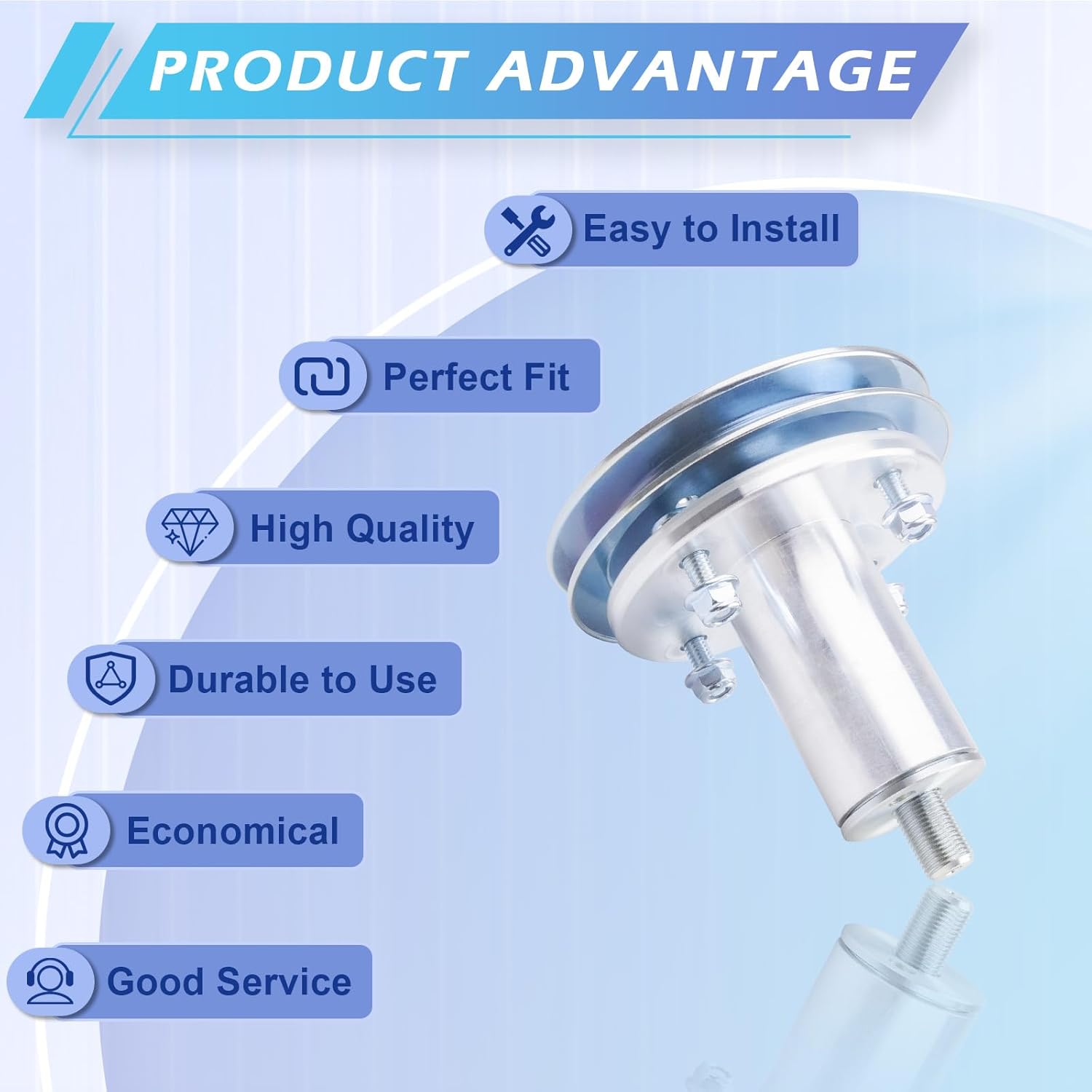 Lawn Mower Deck Spindle Replaces 51537200 51528000 Compatible with Ariens Ikon-X 52 Edge 52 with 52" Decks, Compatible with Gravely ZTX 52 ZT XL 52 with 52" Decks