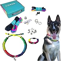 Vista 1 de CORDA Crafts - Kit de cuerda de paracaídas - Accesorios completos para hacer collar de perro y pulsera a juego del dueño - Tutorial en video fácil