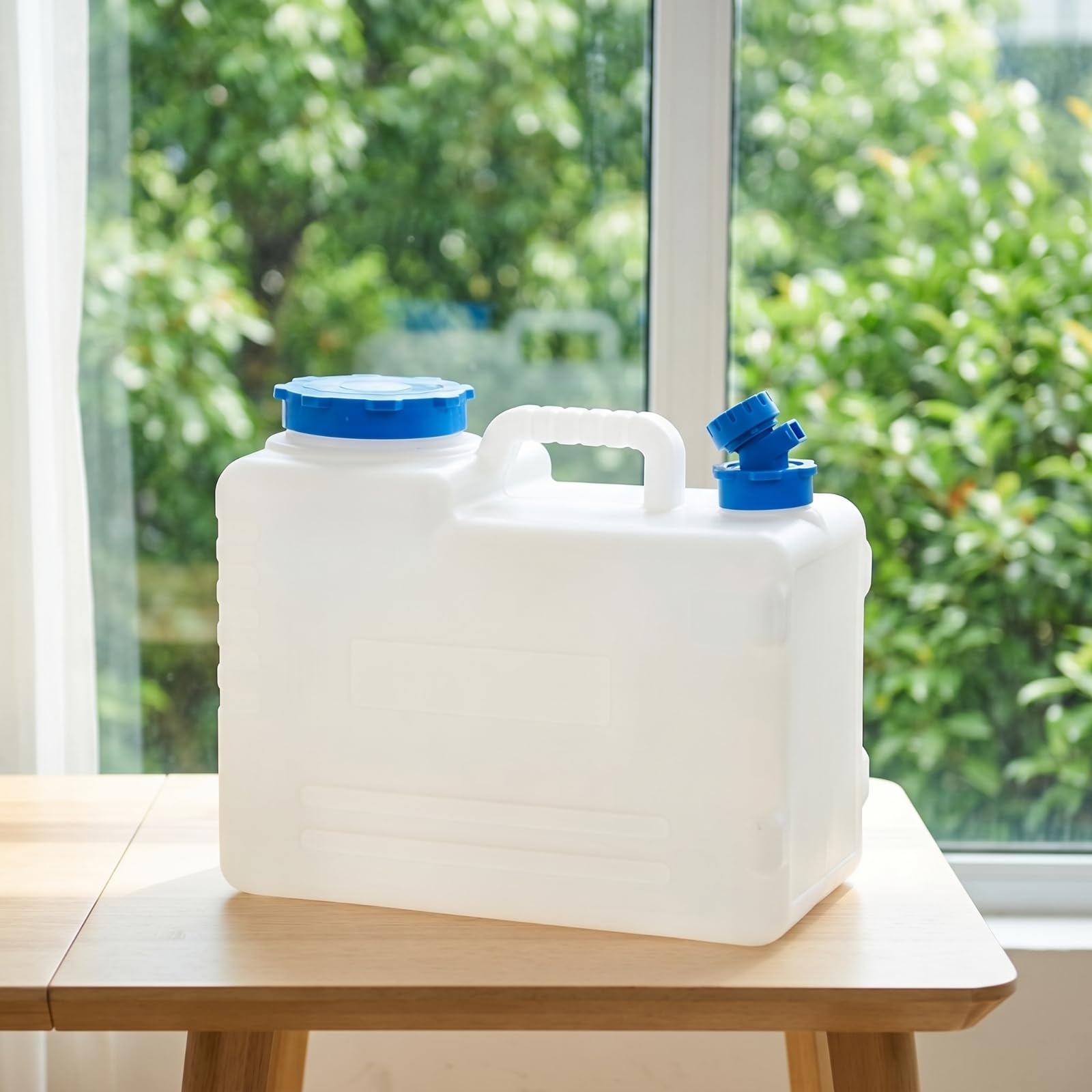 Bidón con Asa para Uso Alimentario | Higiénico, Bidón Agua con Grifo, Práctico, para Camping, Vehículos, Campistas, Viajeros