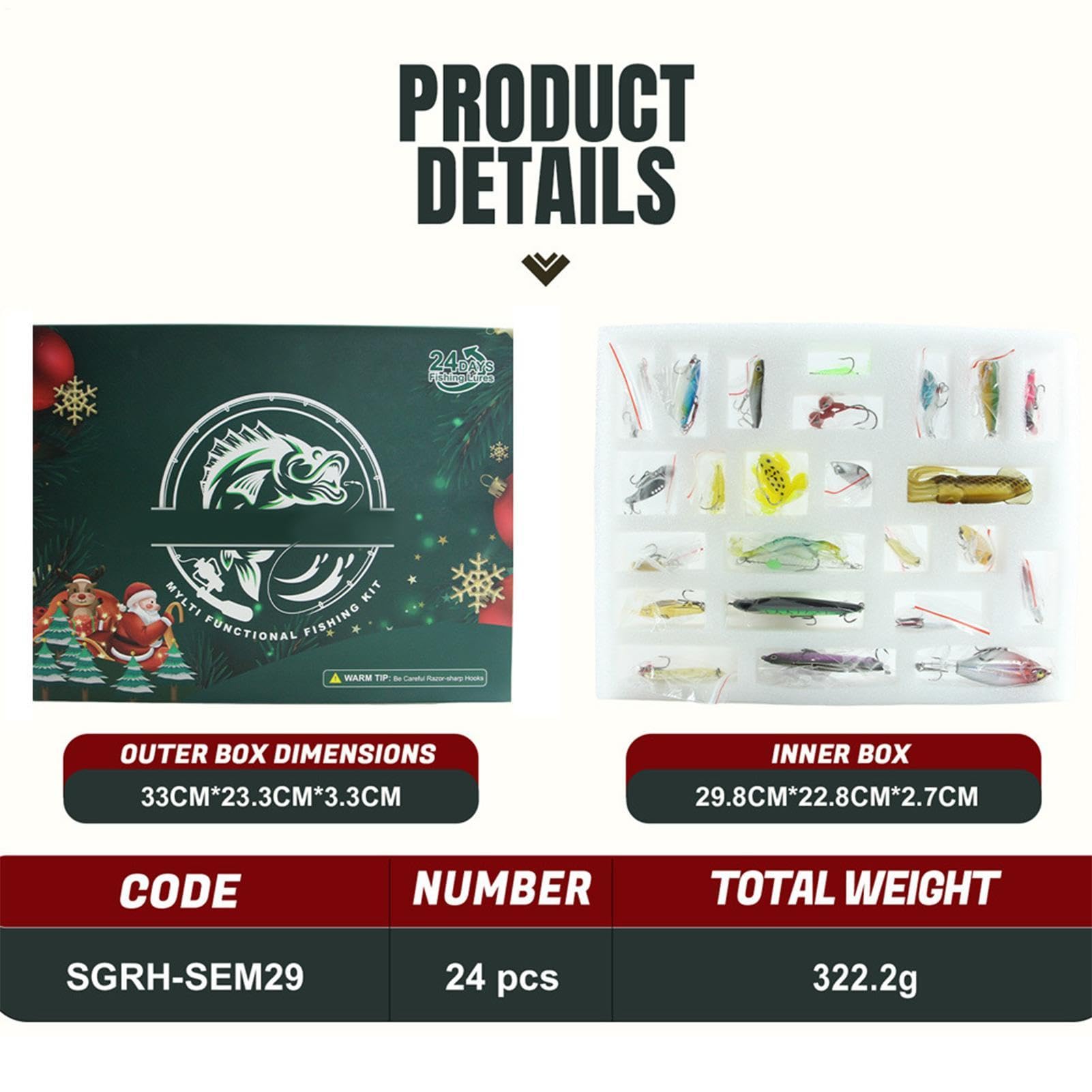 Weihnachts-Countdown-Kalender, 24 Tage 2026, Zubehör für Adventspartys