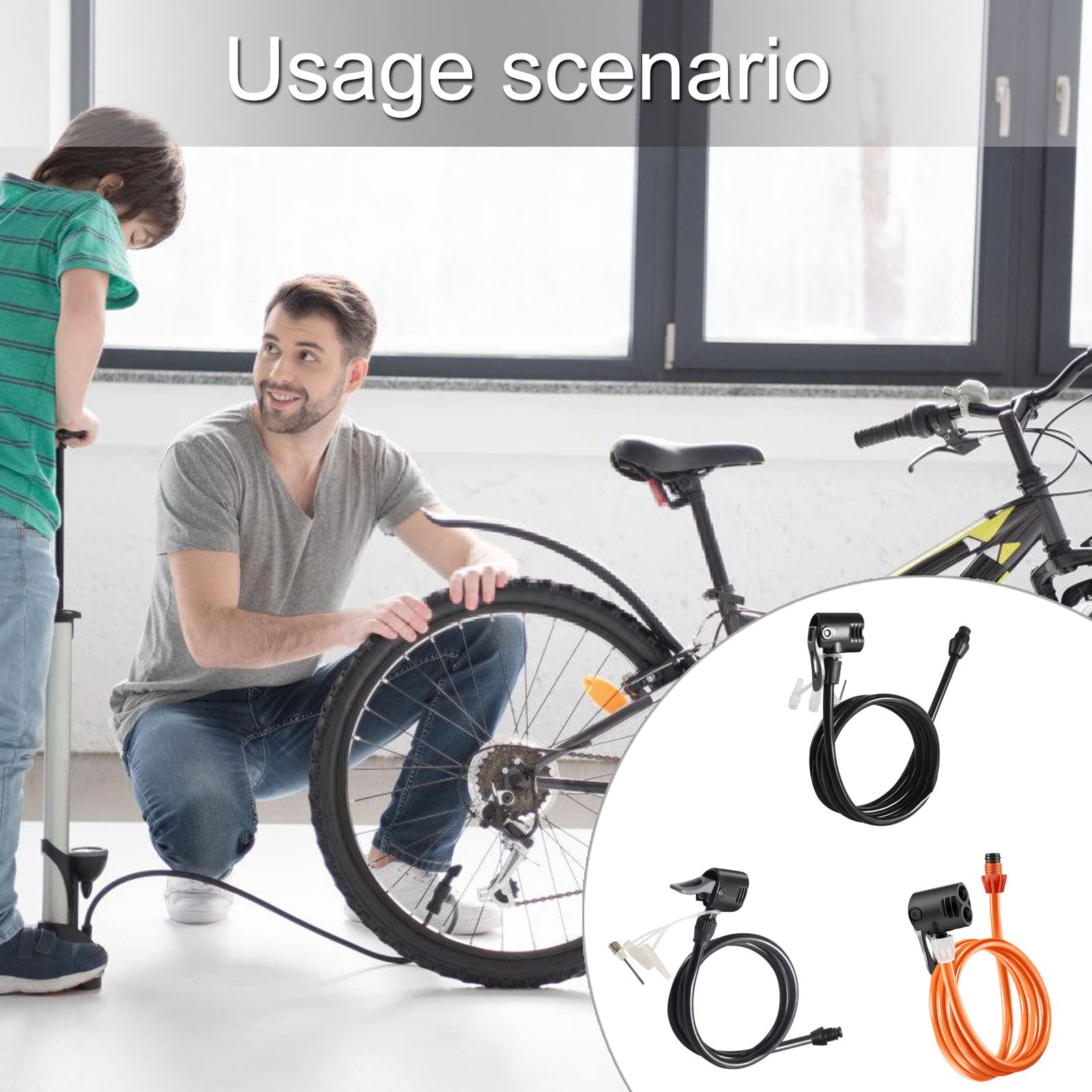 Bicycles Pumps Extender Inflator Valves Riding Air Pumps Extension Hose Pumps Air Hose Extension Pumps Extension Tube