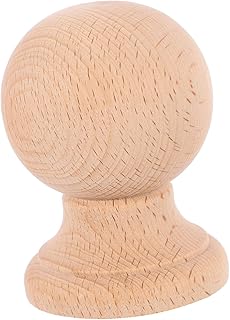 jojofuny Unfinished Wood Ball Finials DIY Crafts Wooden Bed Post Finials Staircase Finials Decorative Wooden Finials Hardwood Finial for Round Wood Bun Foot