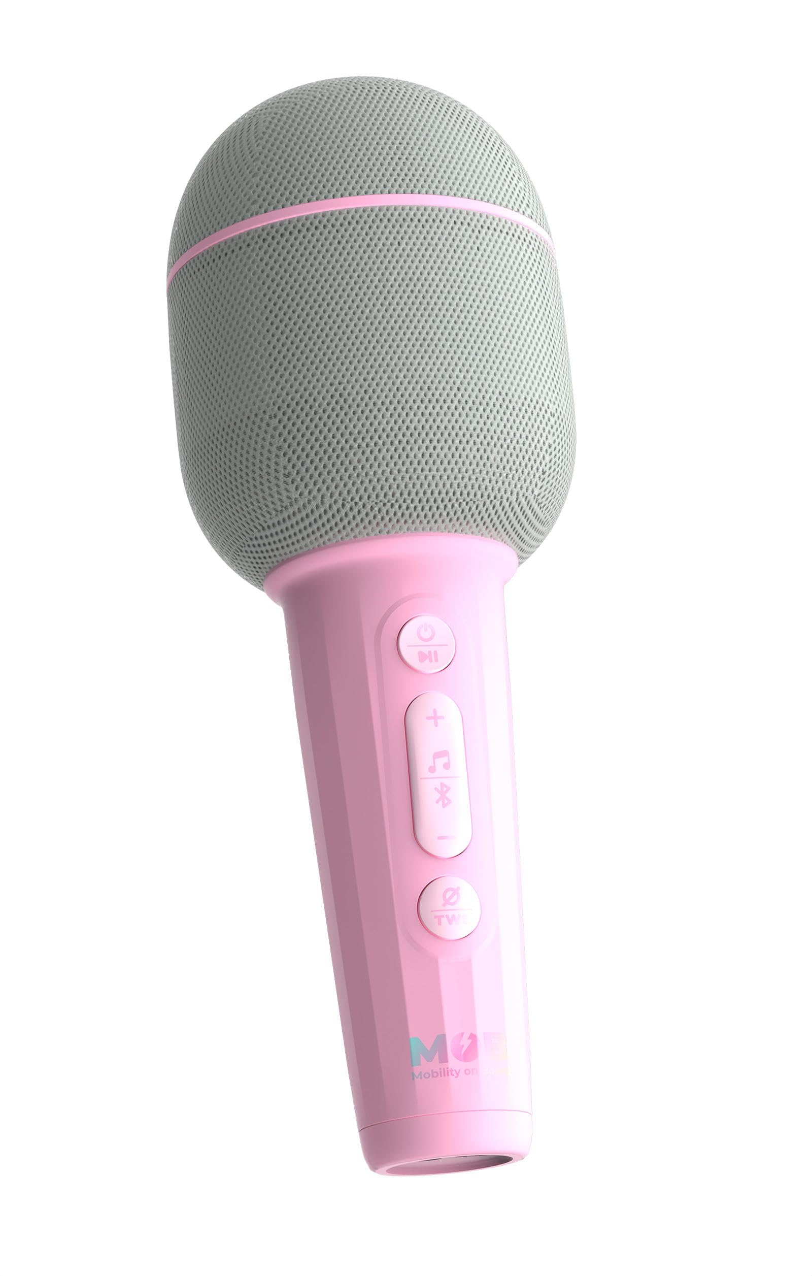 Mobility on Board - Micro Groovy Marshmallow - Microphone sans Fil karaoké avec Enceinte Bluetooth