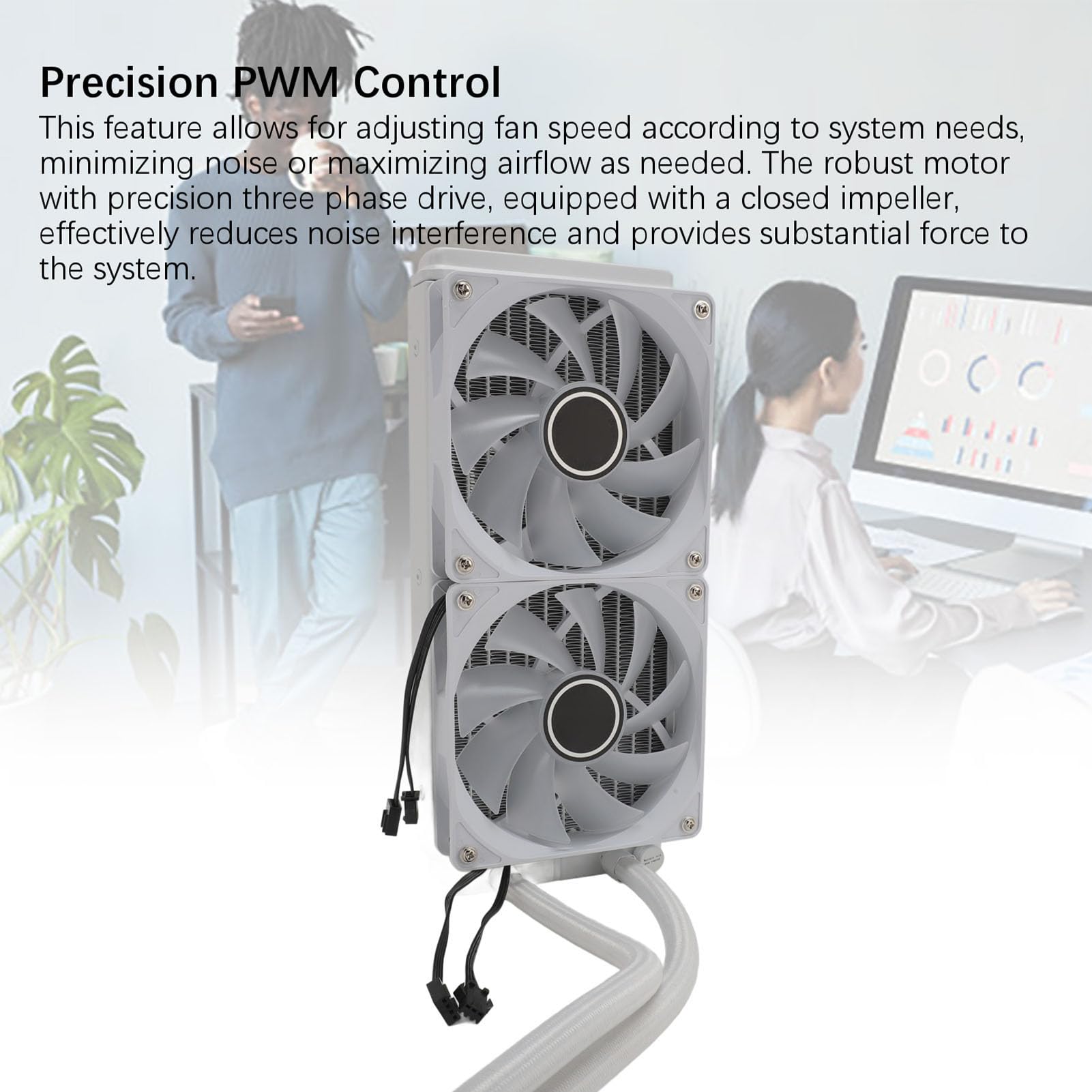 Chłodnica Cieczowa Procesora 240 Mm, Regulowana Chłodnica Wodna Procesora ARGB Sync, Chłodnica Procesora z Podwójnym Wentylatorem PWM 120 Mm o Wysokiej Wydajności dla LGA2066