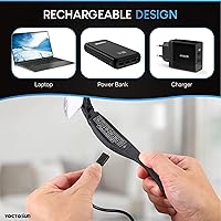 Vista 5 de Magnifying Glass with Light, Magnifying Glasses with 5 Detachable Lenses 0.75X-4.0X, Rechargeable Magnifier Headset with 3 LED Lights, Head