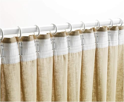 Miniatura 2 de Kronill - Cinta plisada para hacer cortinas plisadas, ancho 3.3 pulgadas, largo 161 pulgadas, cinta plisada de cortina 100% poliéster blanco