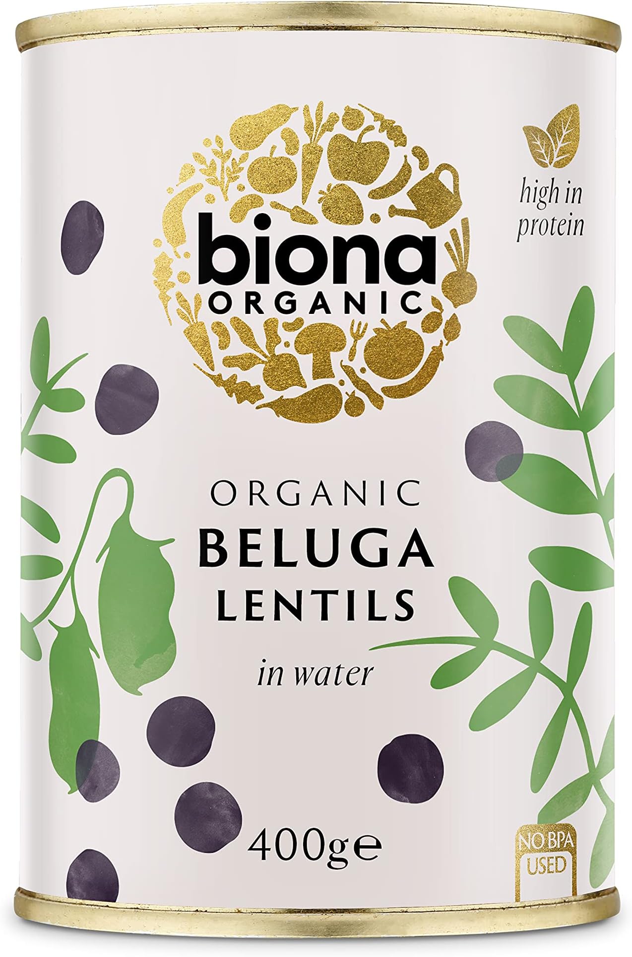 Biona Organic Black Beluga Lentils, 400g