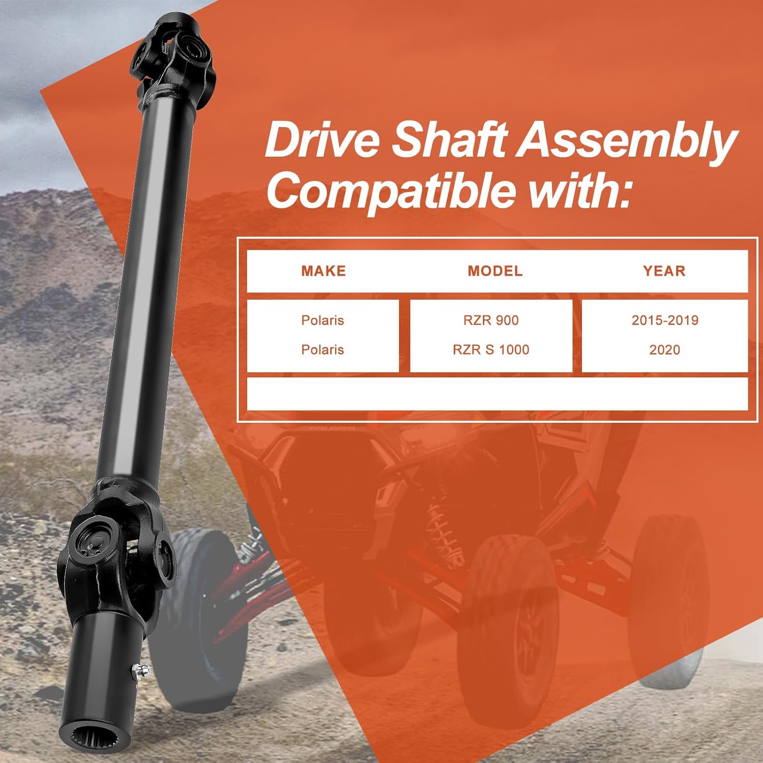 Front Drive Shaft Propshaft Assembly, Fit for Polaris RZR 900 2015-2019, Fit for Polaris RZR S 1000 2020, OE 1333215