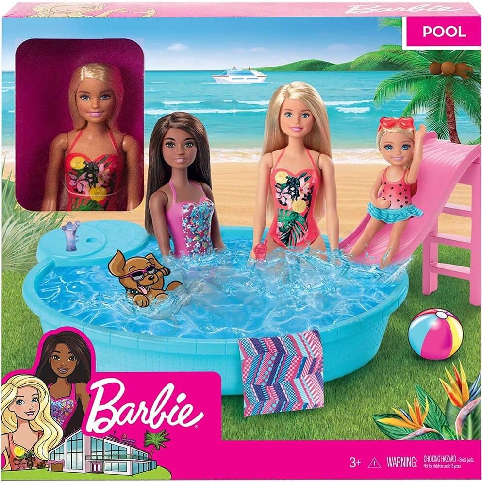 BARBIE Barbie and her pool - GHL91 - Doll doll mannequin - 3 years and up