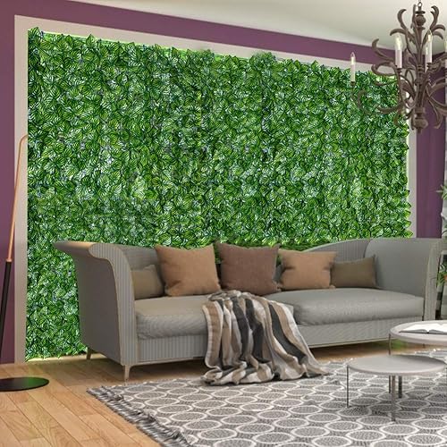 Miniatura 3 de Valla de hojas artificiales, pantalla de privacidad para jardín al aire libre, hiedra sintética, seto de hojas, valla de privacidad, pantalla de