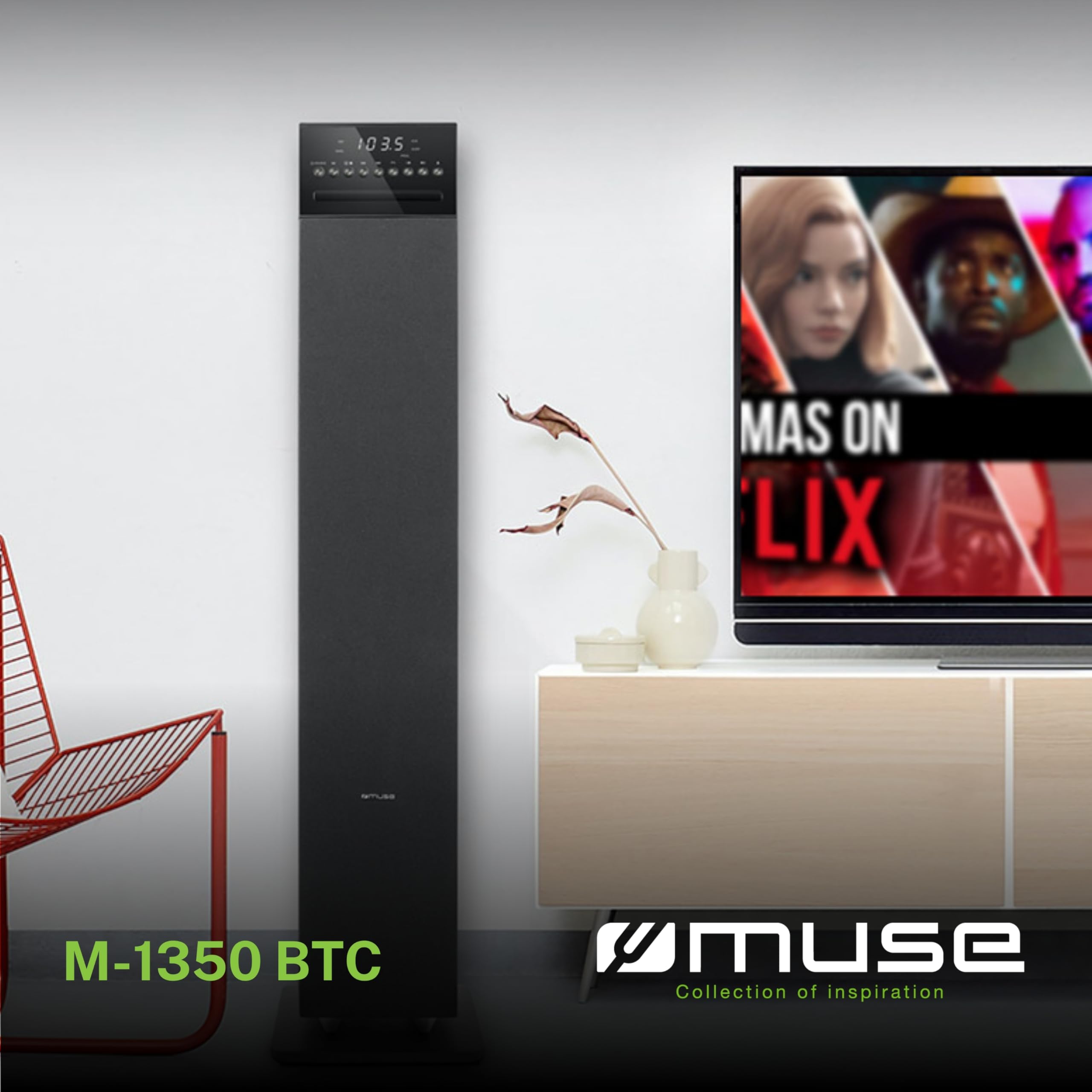 MUSE M-1350 BTC Enceinte Portable Bluetooth Noir