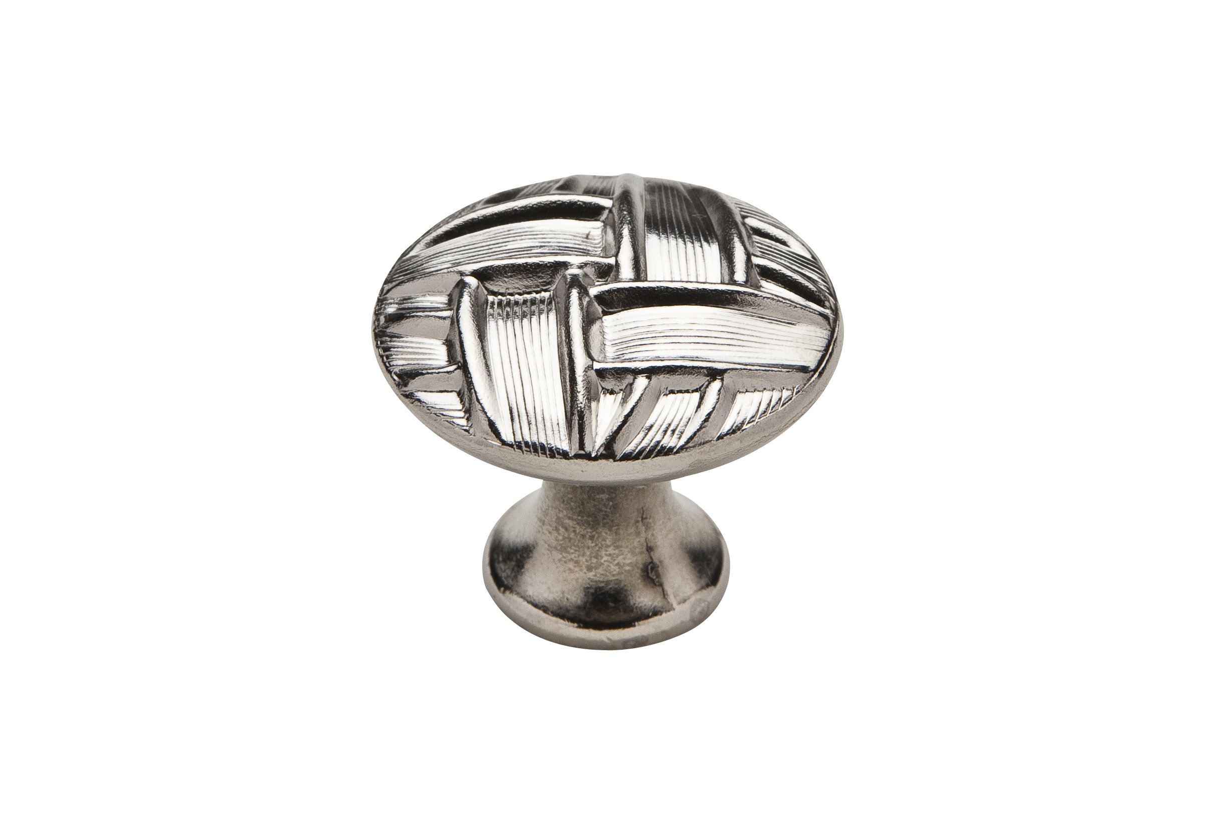Knobware C5135/1-1-8-Inch Nickel Ribbon Weave Knob