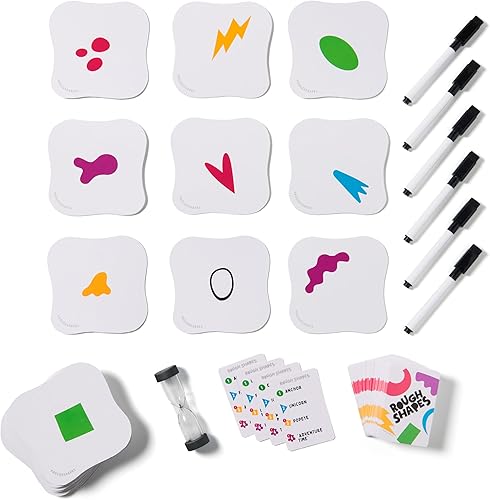 Miniatura 7 de Spin Master Games, Rough Shapes, juego de dibujo rápido para artistas y dibujantes de todos los niveles con indicaciones divertidas y desafiantes,