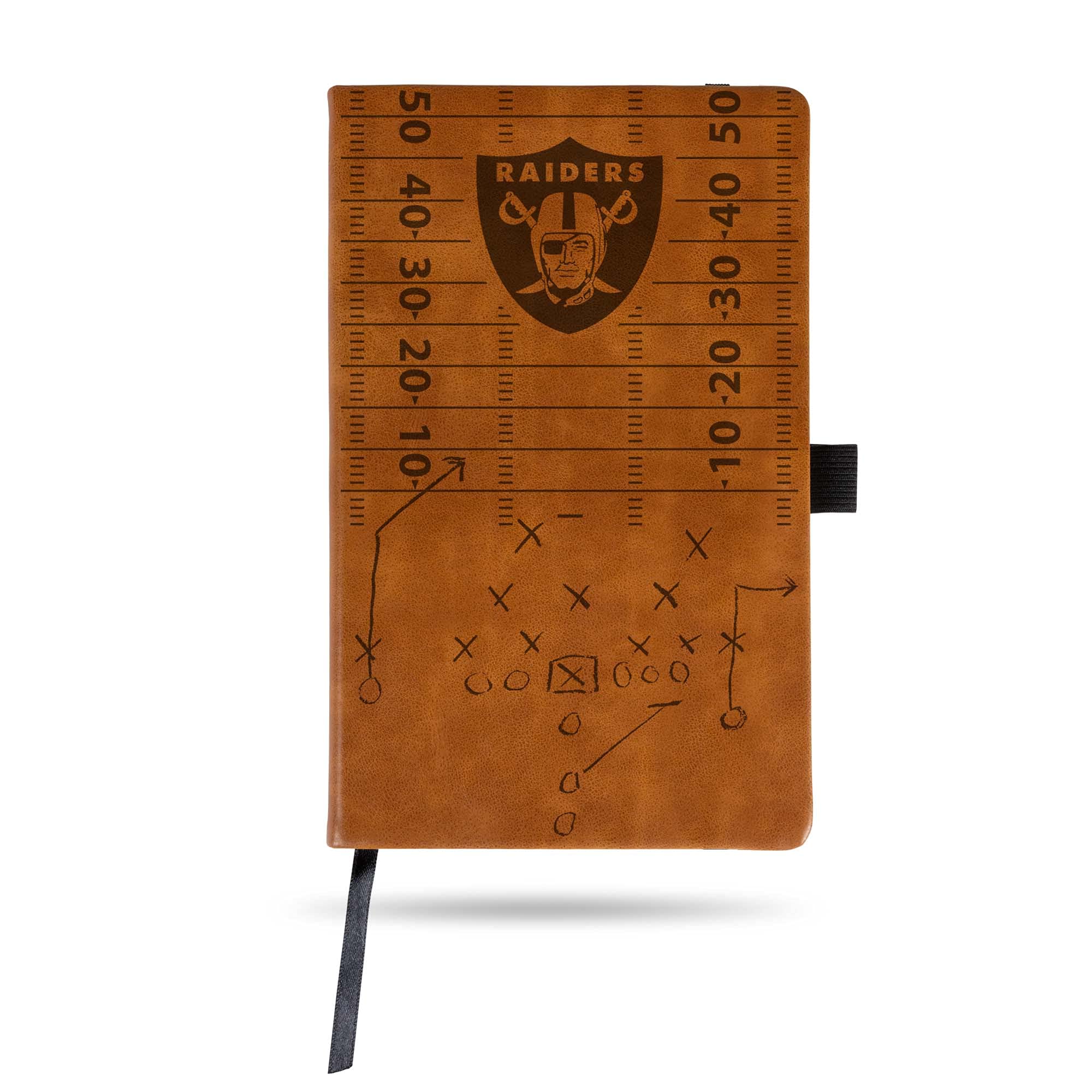 Rico Industries NFL Las Vegas Raiders Brown Laser Engraved Small Notepad Jounral/Notepad 8.25