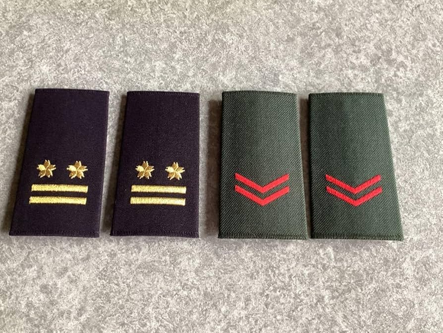 礼装用肩章（2等陸佐）　わらじ 自衛隊 肩章 陸上自衛隊 二等陸佐 乙階級章・儀礼用階級章(部隊