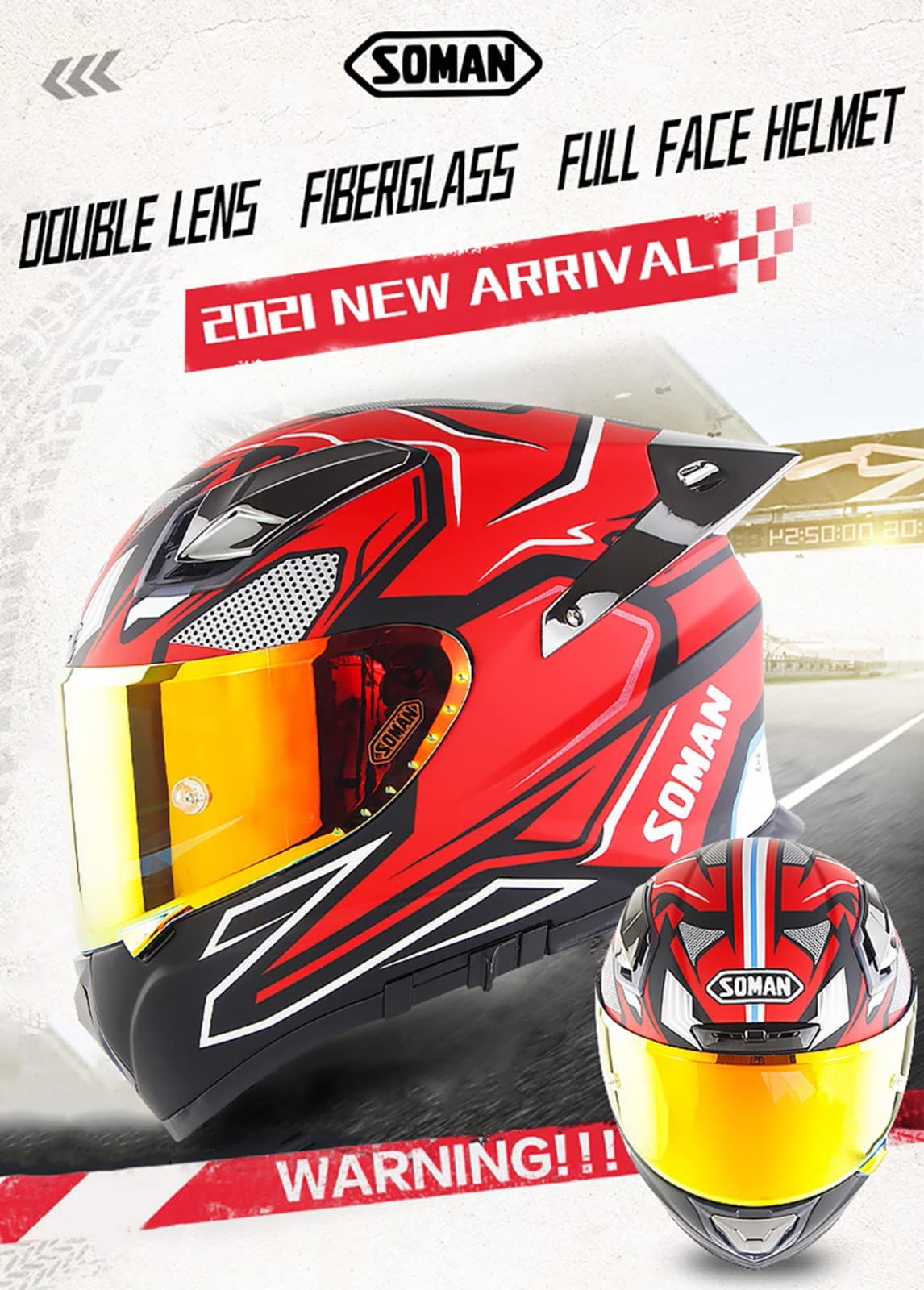 Fiberglass Motorcycle Helmet