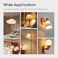 Vista 9 de Linkind - Bombillas LED A19 regulables, equivalente a 60 W, eficiente energéticamente 9 W, luz blanca cálida de 3000 Kelvin, 800 lúmenes, base