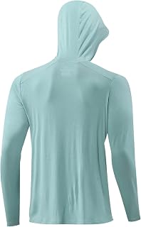 Bamboo Rayon Lightweight Hoodie Long Sleeve UV Stretchy Shirt