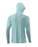 Bamboo Rayon Lightweight Hoodie Long Sleeve UV Stretchy Shirt