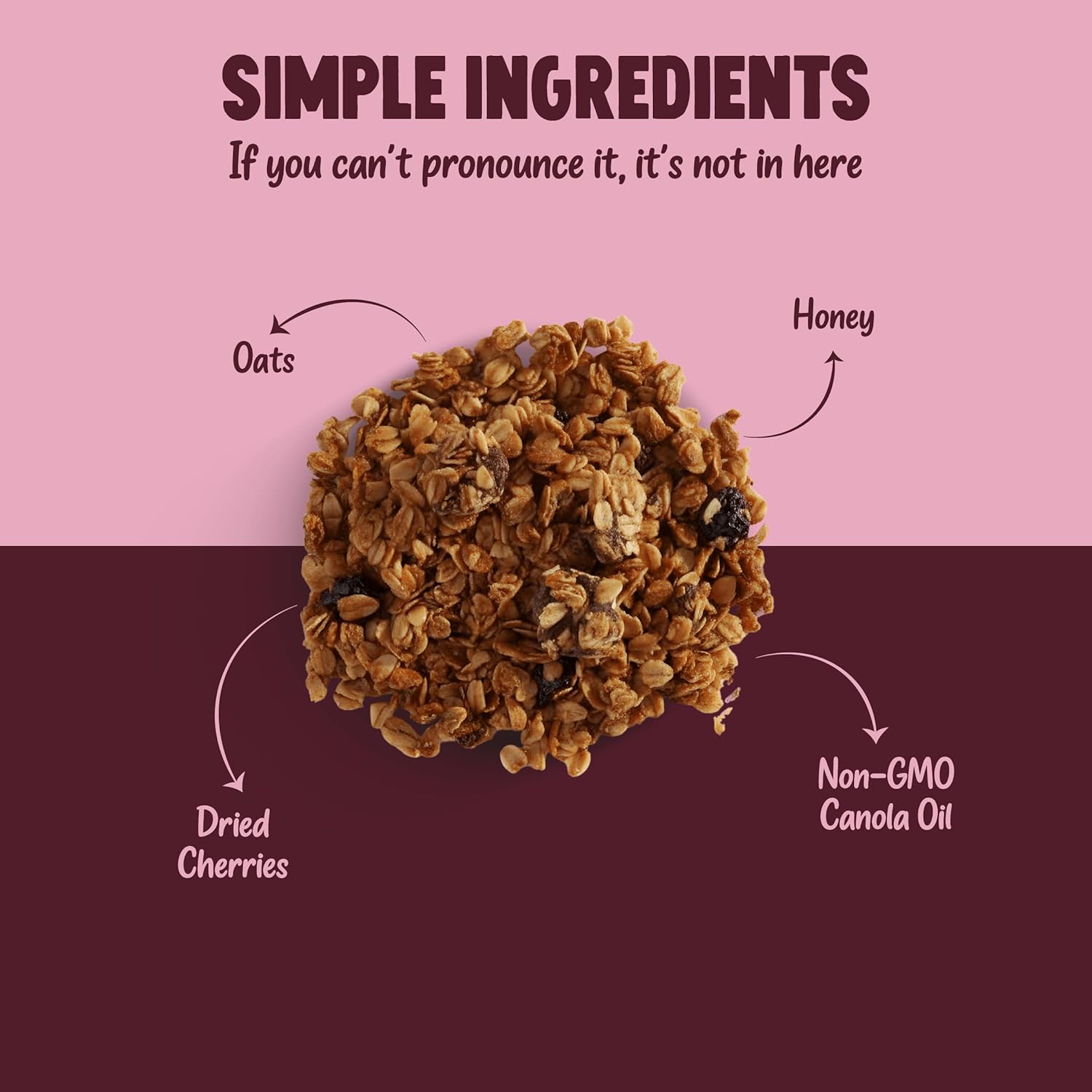 Kellys Four Plus Granola Cereal | Cherry Chocolate Healthy Granola for Yogurt | Hand Made Snacks for Breakfast - 12 oz (Pack of 4)