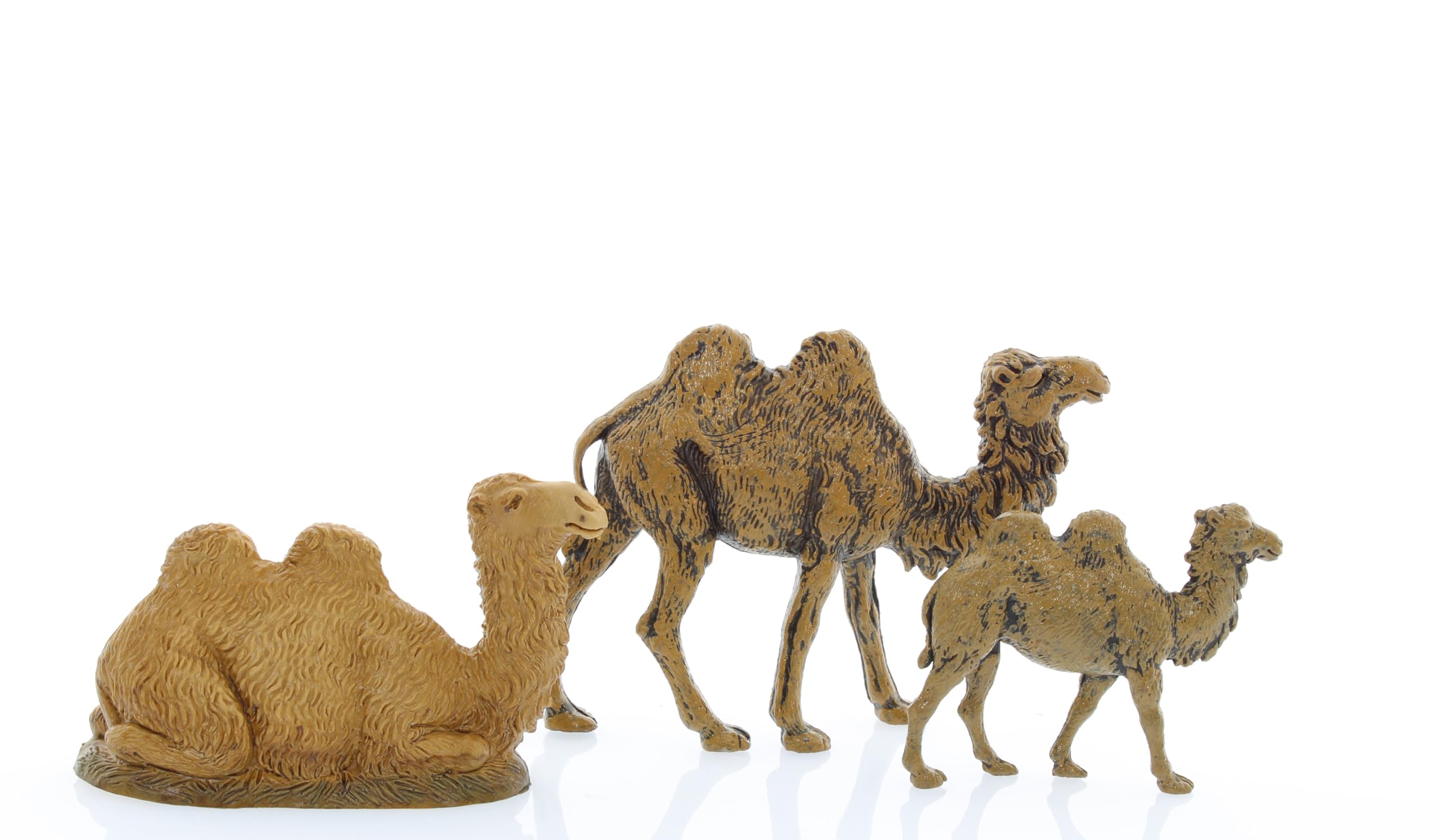 Moranduzzo 3 Camellos Surtidos para Belén de 6 Cm Escala 1:32 - Figuras de Belén Indestructibles - Pintura Acabada a Mano, Producto Oficial, Escultor M. Landi