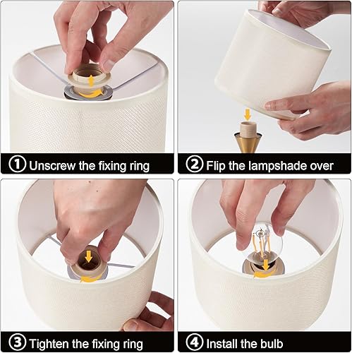 Miniatura 9 de Lámpara de mesa LED inalámbrica, lámpara portátil recargable de 5200 mAh, luz táctil pequeña regulable para mesita de noche, restaurante, patio, luz