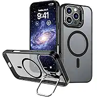 SNZ for iPhone 14 Pro Case with Invisible Kickstand, Compatible with MagSafe, Frosted Matte Back, Shockproof and Scratch-Resistant, 6.1 inch