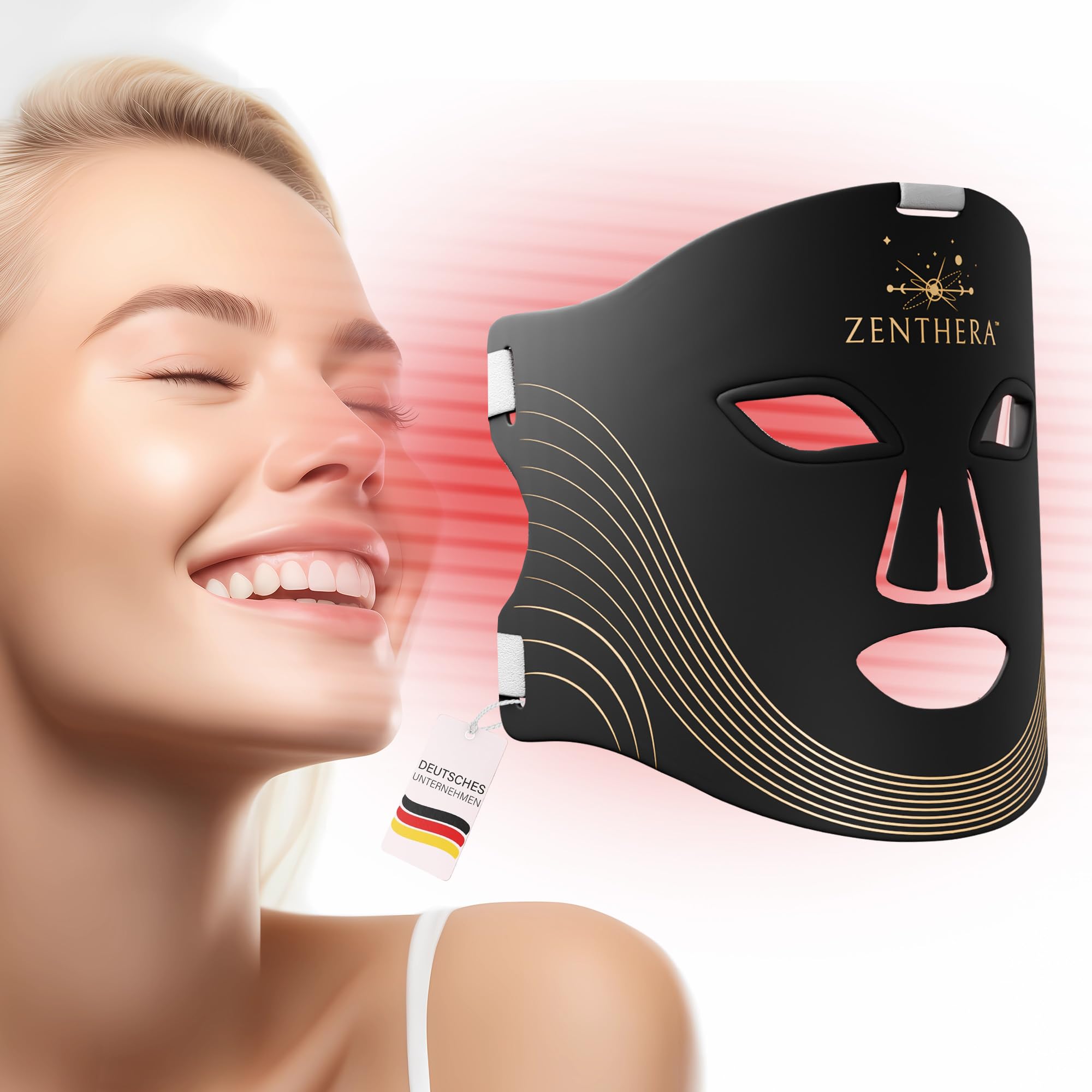 LED Gesichtsmaske Rotlicht-Technologie, 7-Farben LED Lichtsystem für Gesicht und Haut, Anti-Aging, Faltenreduzierung und Hautverjüngung für alle Hauttypen, Heimgebrauch
