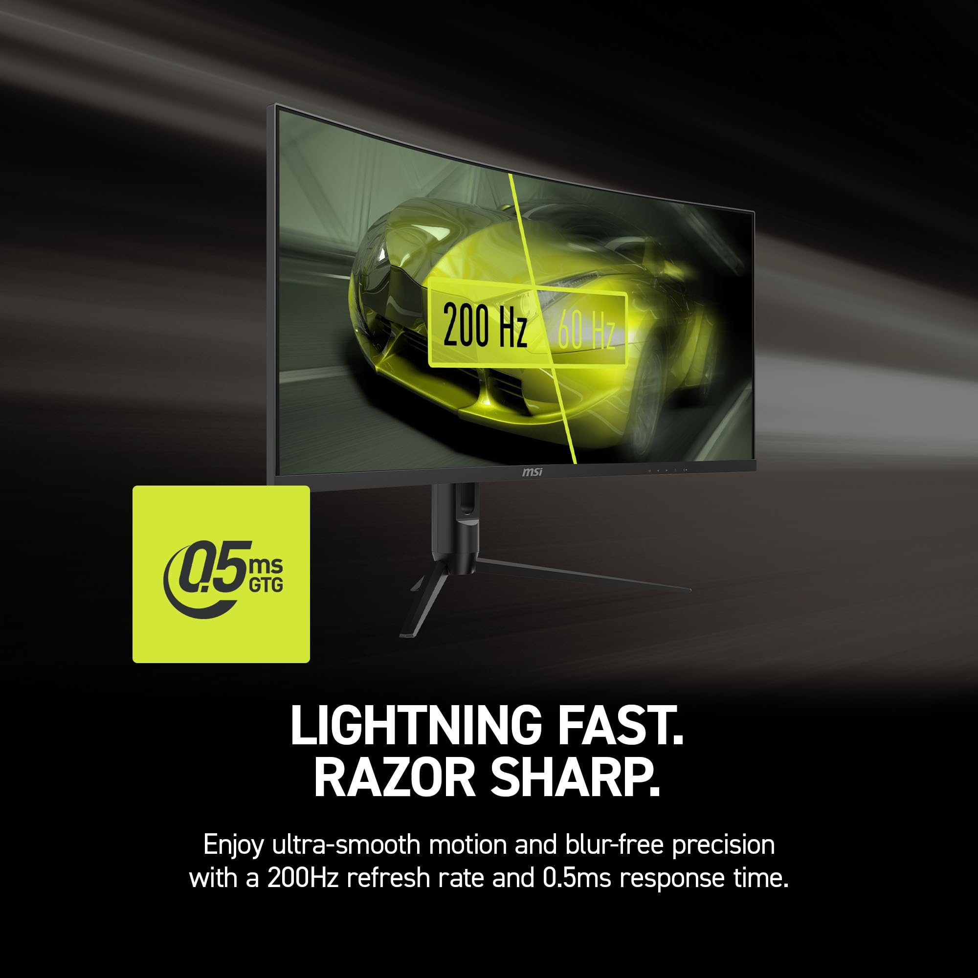 MSI MAG 342CQRF E20 34 pulgadas UWQHD (1500R) Monitor para juegos, 3440 x 1440 Rapid VA, 200Hz, 0.5ms