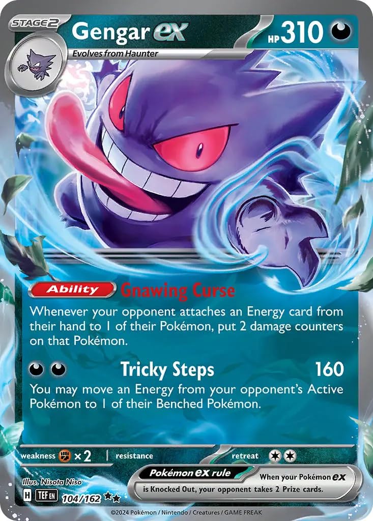 Gengar ex 104/162 Double Rare Pokemon Card (SV Temporal Forces) +