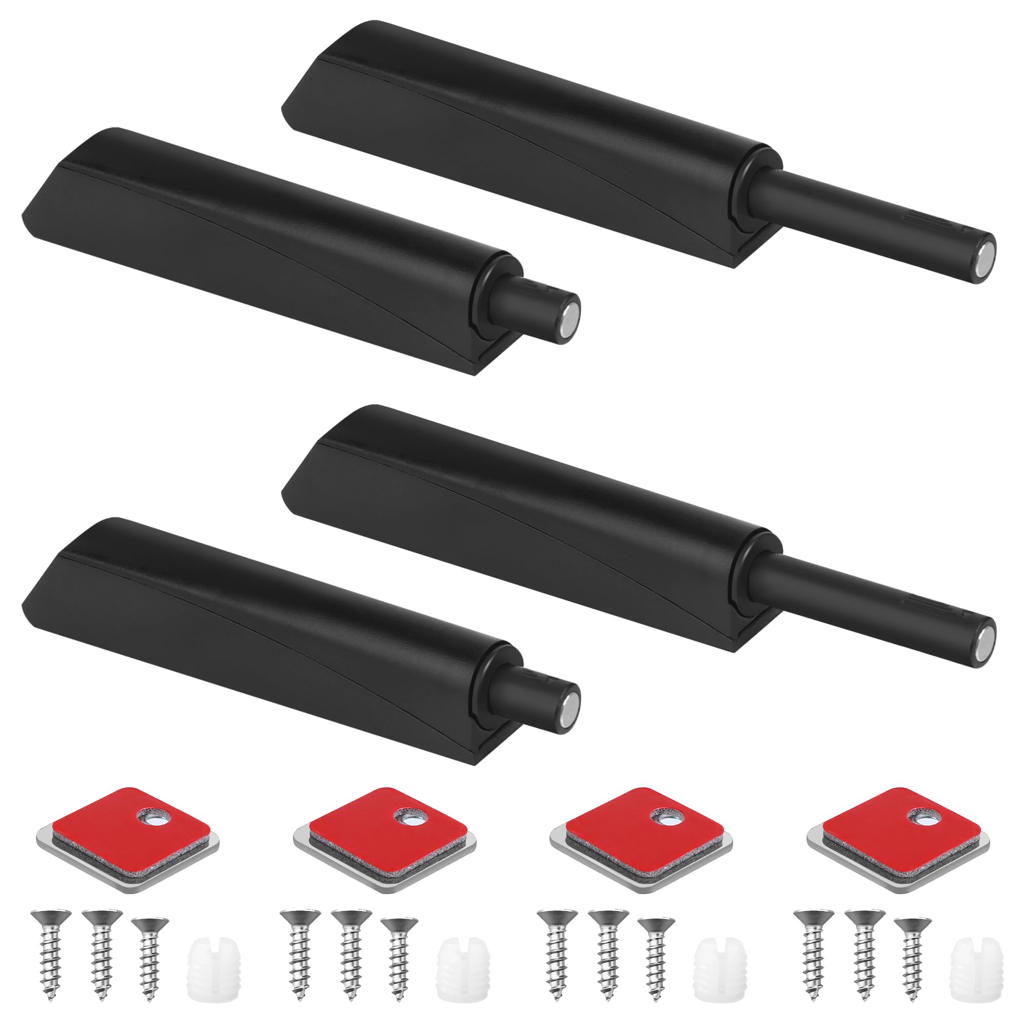 4 Pezzi Push Pull per Ante Apertura a Pressione Ante Chiusura Magnetico Pressione Home Push to Open Custodia in Alluminio Chiusura Push Pull Ante per Mobile Apertura Pressione Sistema