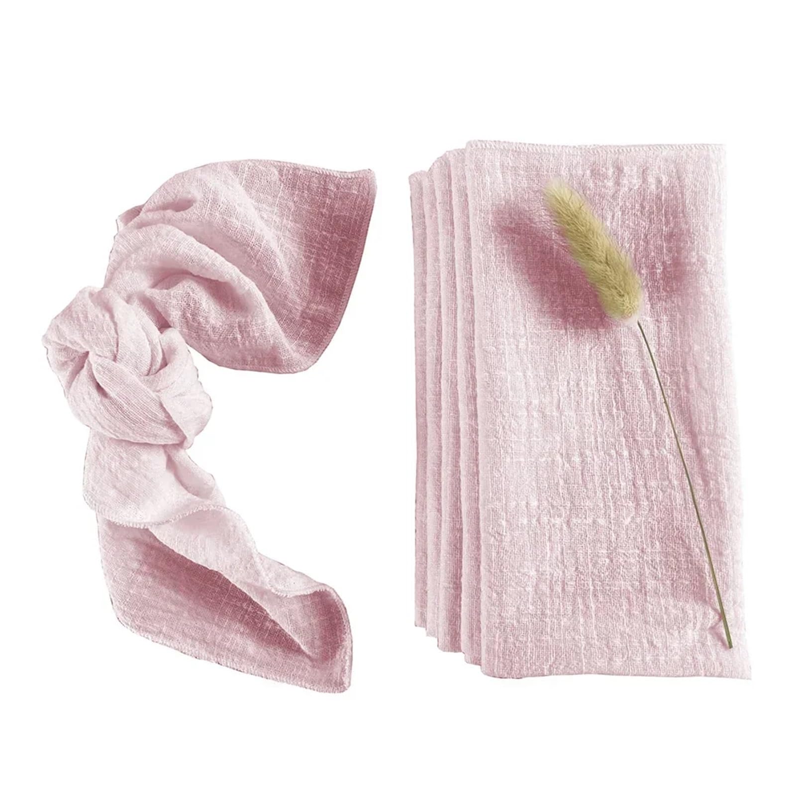 serviettes napkins 10Pack 30x30cm Pink Sewing Cloth Napkins Cotton Fabric Serviette Gauze Table Towels Wedding Decoration for dining wedding party everyday home(Color 3)