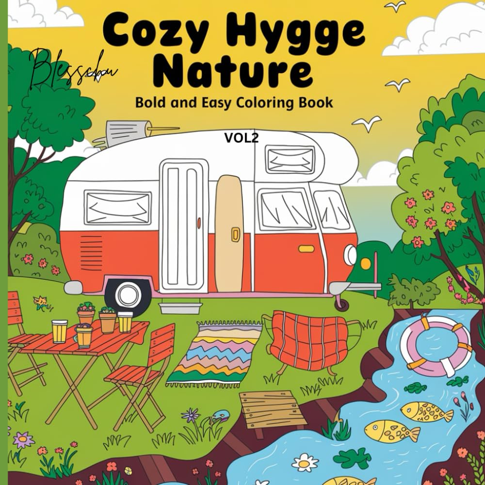 COZY HYGGE NATURE: Coloring Book