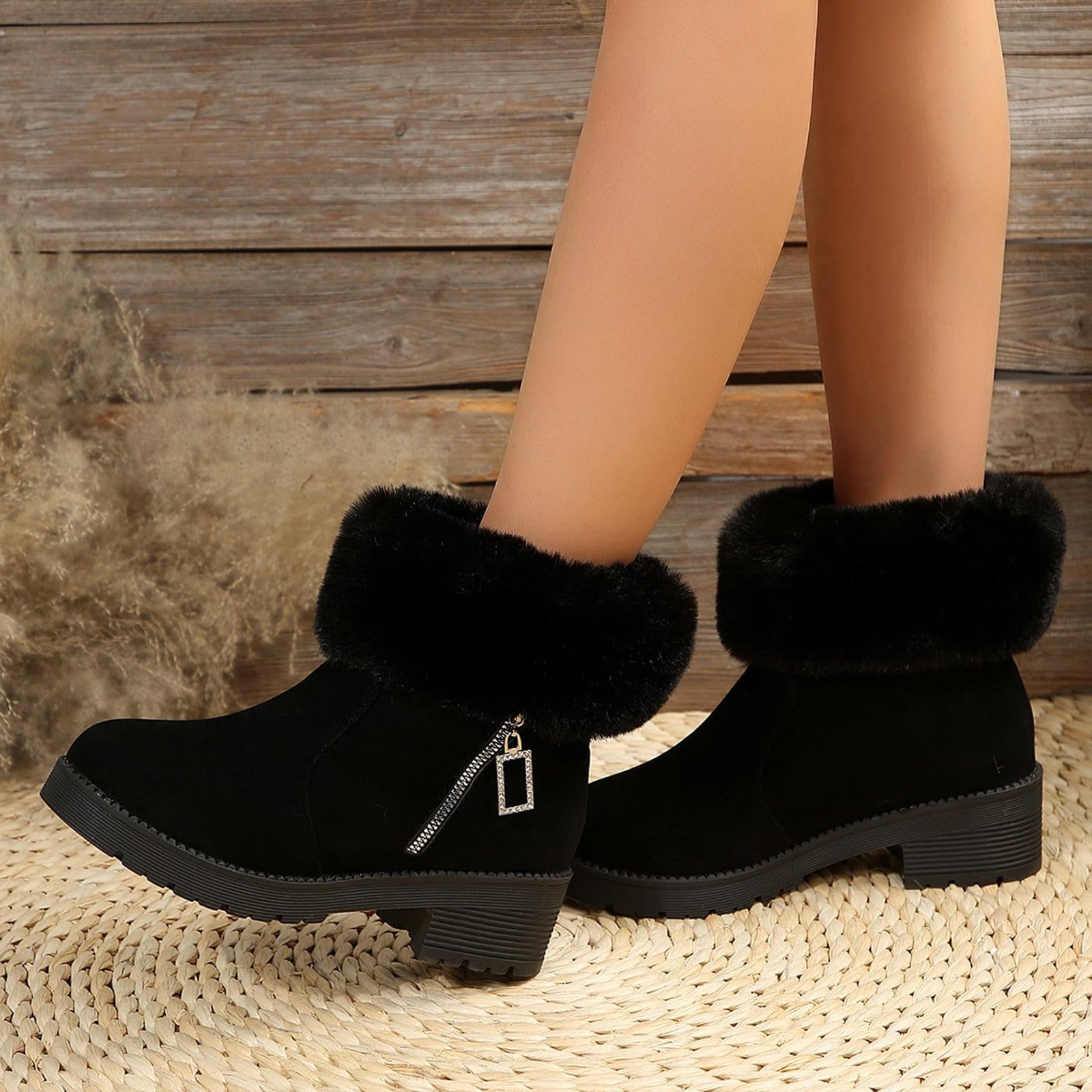 Apres Ski Femme Bottes De Neige Grand Froid Botte Hiver Imperméable Chaussures D'hiver Bottines Bottine Chaussure Fourrées Raquette Boots Randonnée Chaude Apres-Ski Botas Glacia Barefoot Pour