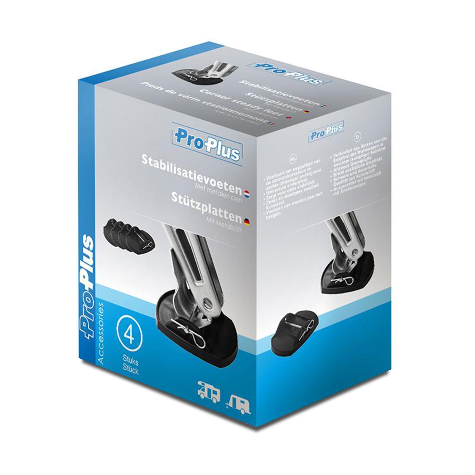 Set di 4 piastre di supporto per fissare manovella camper roulotte