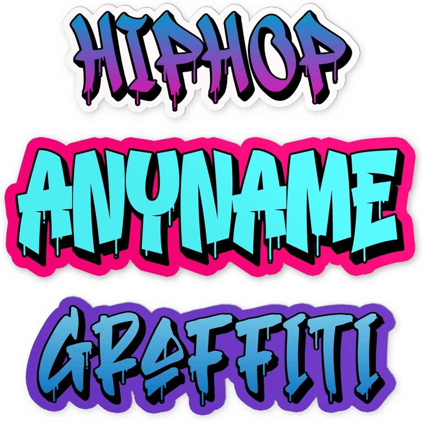 Personalized Custom Graffiti Name Sticker Custom Graffiti