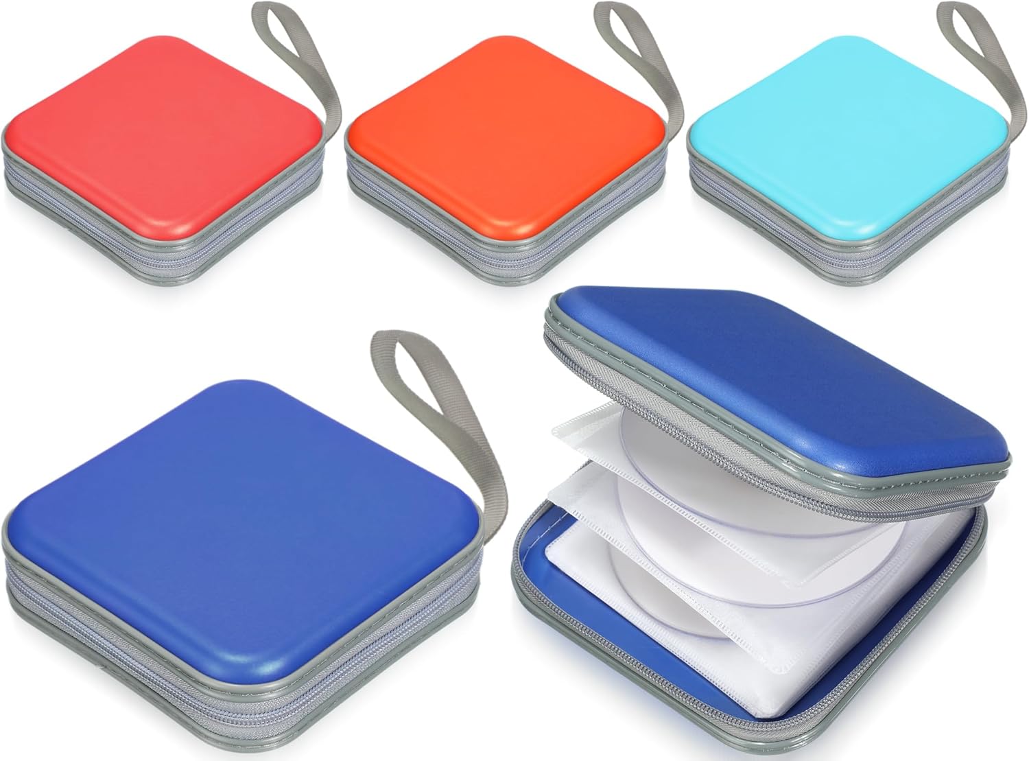 4 Pcs CD DVD Case 40 Capacity CD Case Holder Portable
