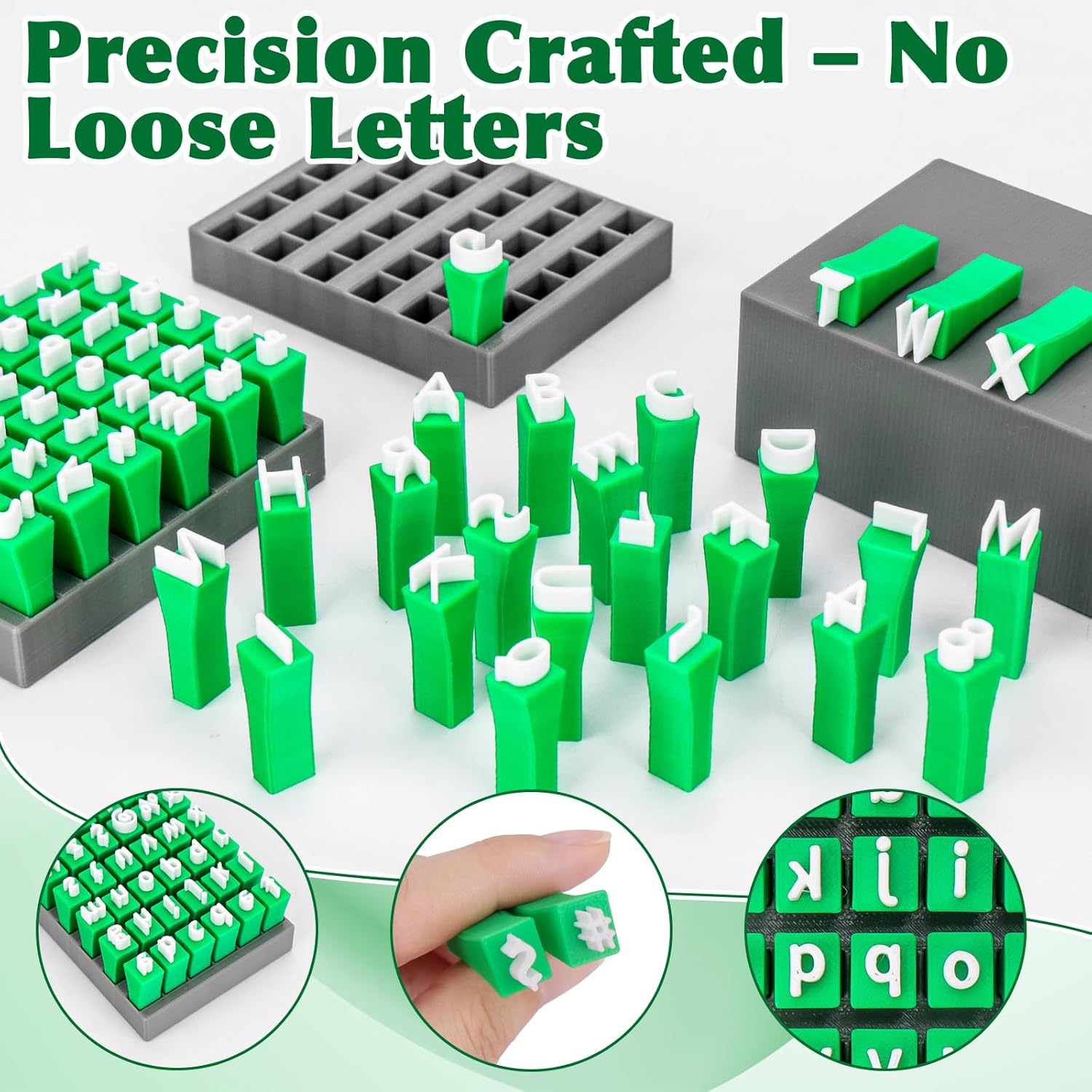 Meetory 2 PCS Alphabet Stamps for Clay Pottery, Letter Stamps, Clay Letter Stamps, Capital Letters and Number, Lowercase and Alphabet Symbols Small Press Fondant Embosser DIY Cookie Stamps - Image 5