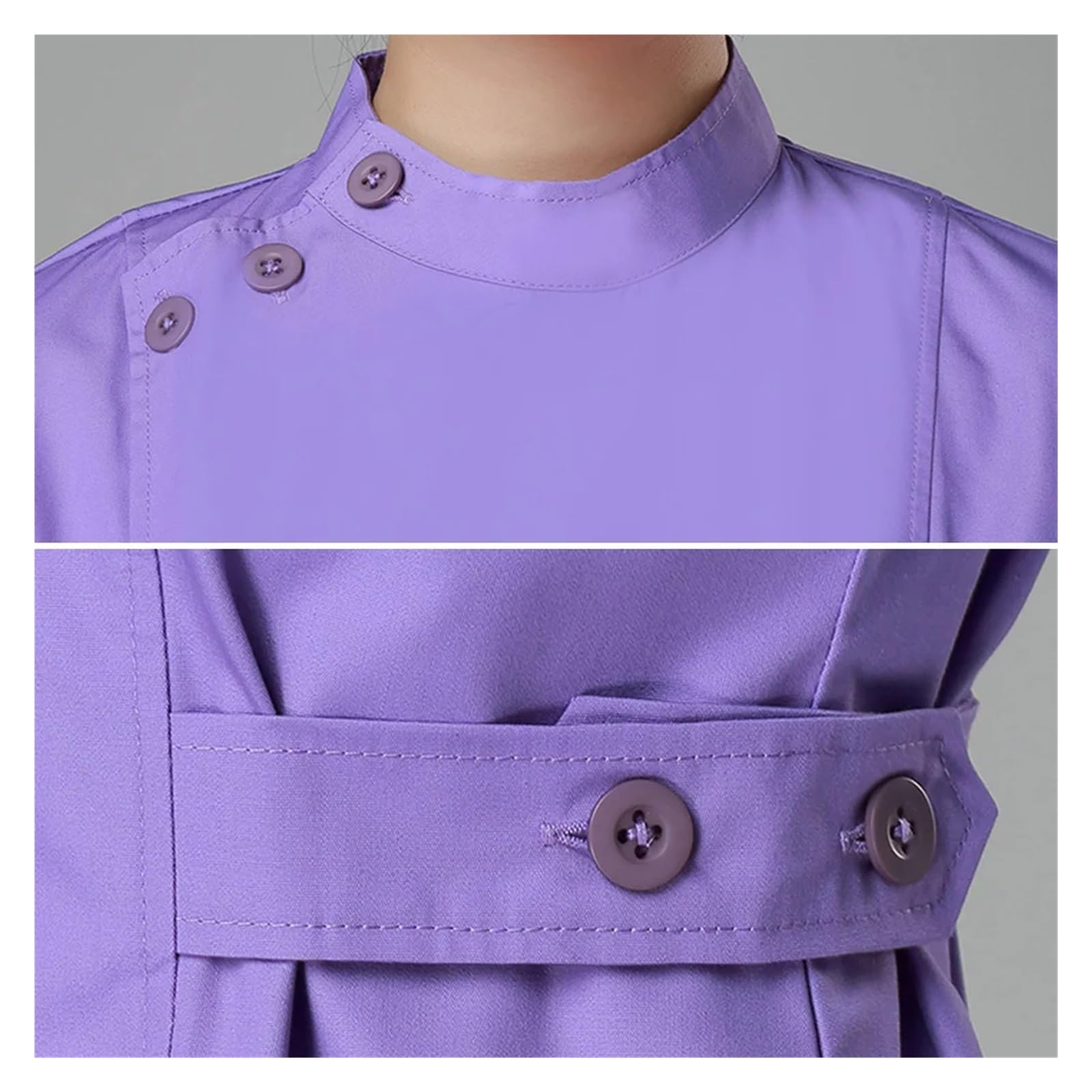 Kasacks Damen Pflege Uniformen Damen Gesundheitsdienst Krankenschwester Berufskleidung Spa Uniformen Damen Preise Anzüge(Purple,M)