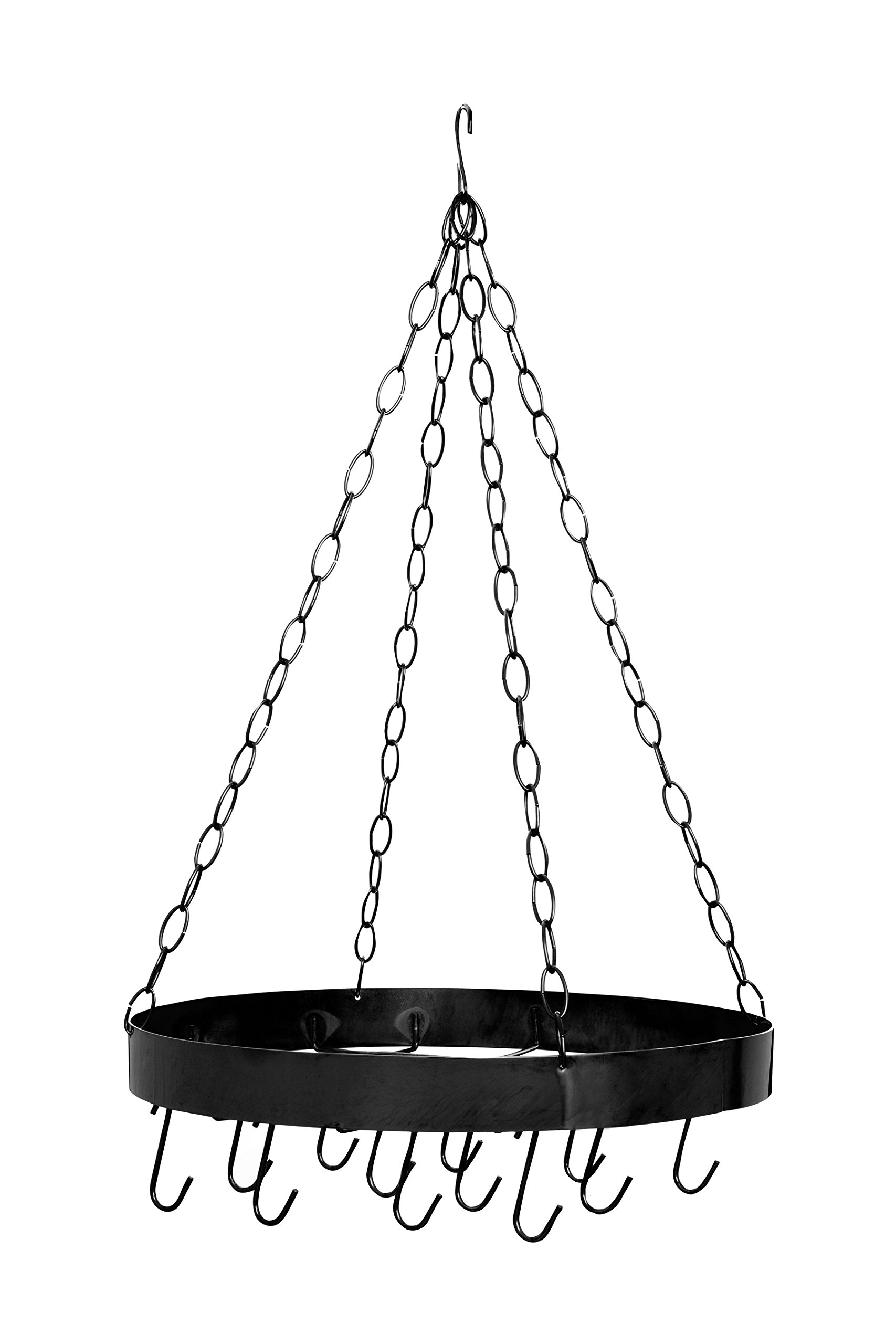 Maison By Premier Round Ceiling Rack - Black - Metal - 12 Hooks