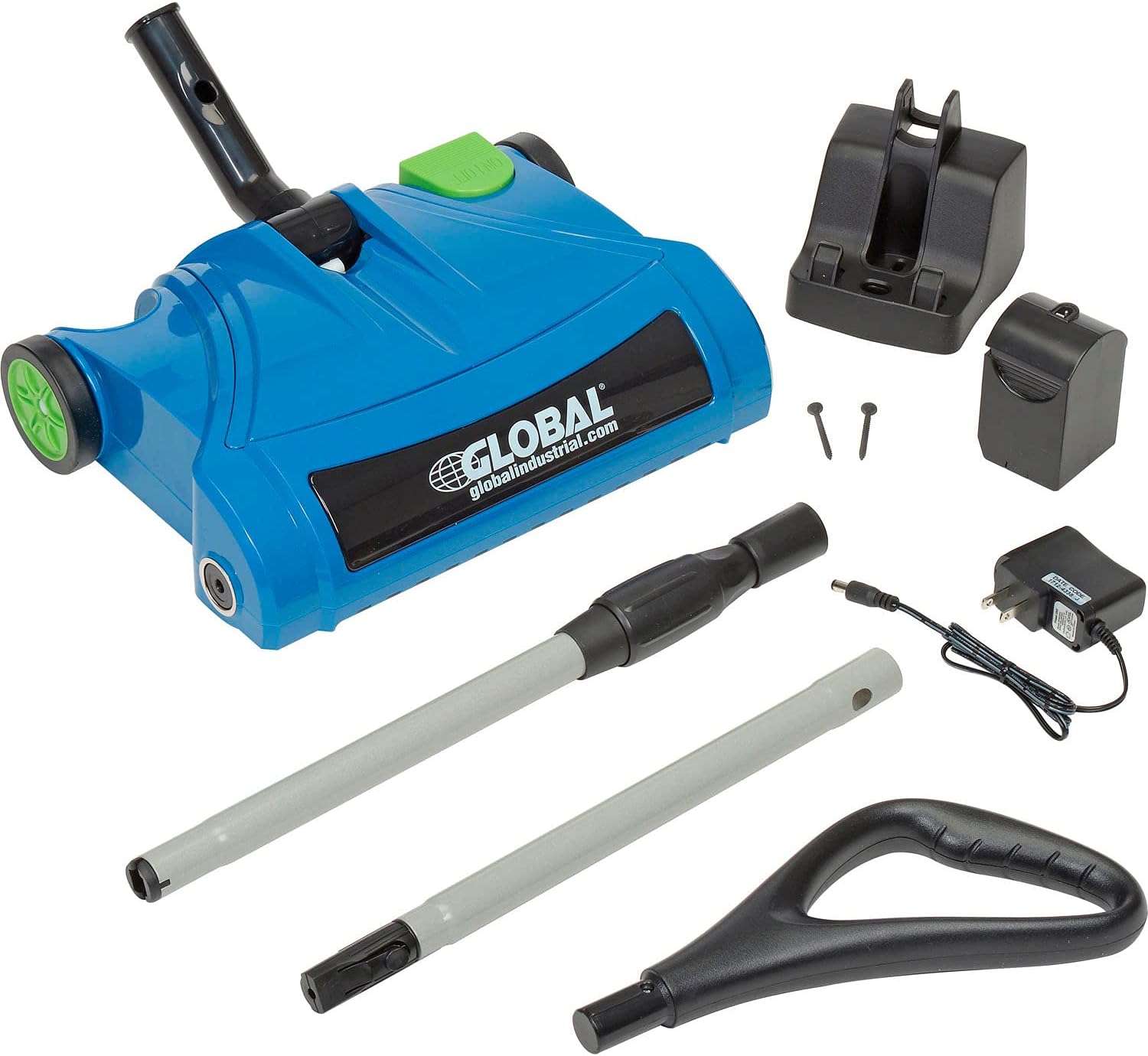 Global Industrial Rechargeable Cordless Sweeper, 12" Cleaning Path