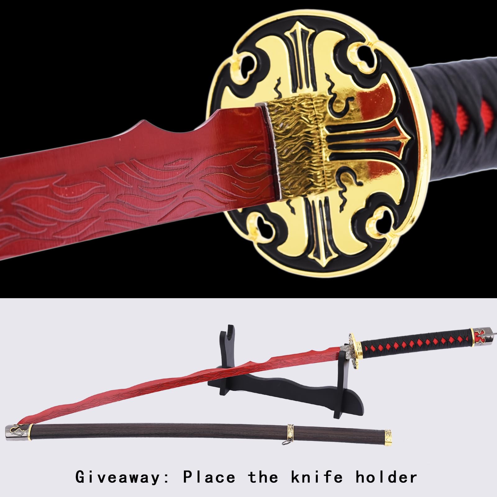 Rivers of Blood Sword?Moonveil Sword ?Handmade Katana Samurai Sword Real Carbon Steel Blade, Cosplay Collection Gift
