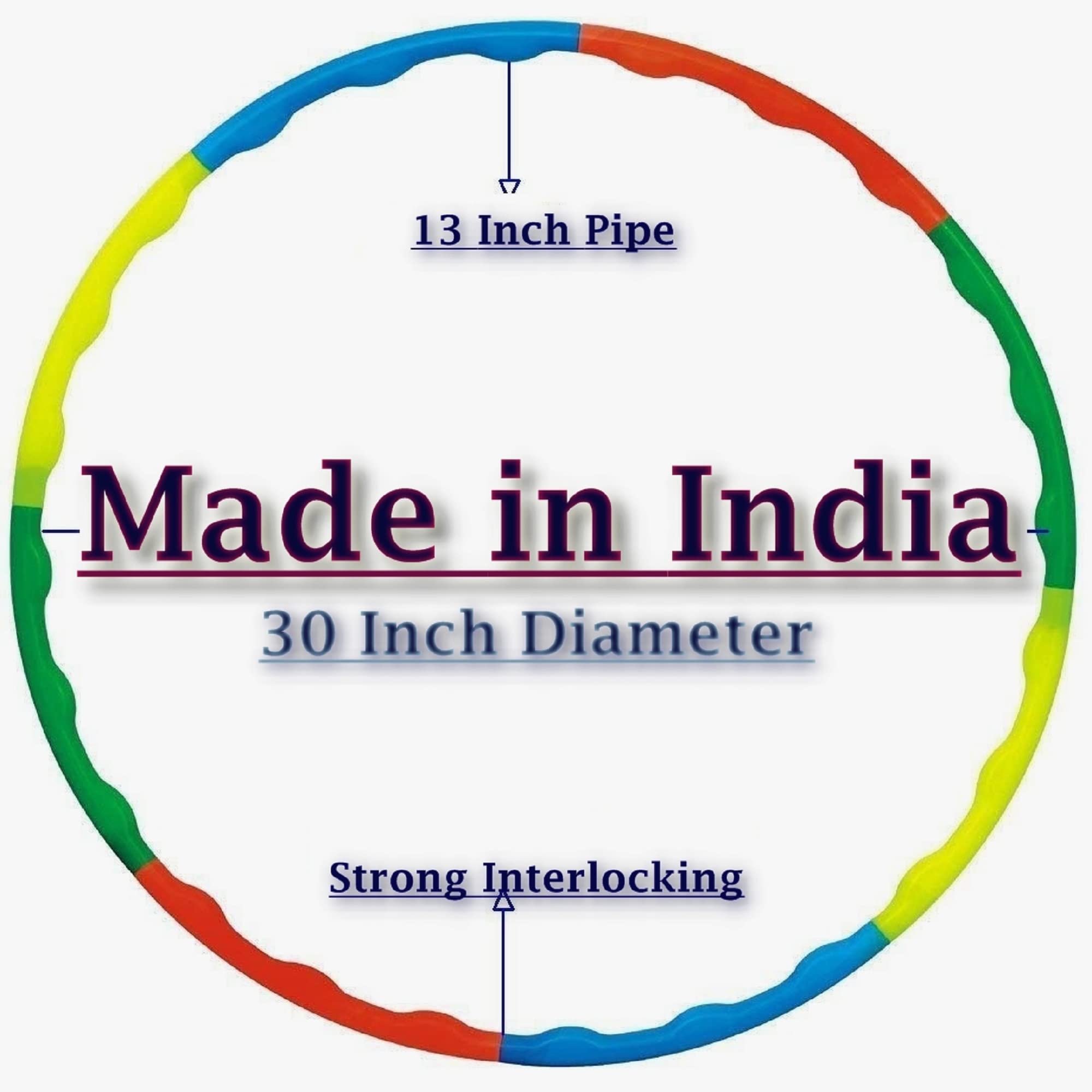 STYSOL Hola Hup, Exercise Ring for Fitness with 30 inch Diameter for Boys,Girls, Kids and Adults ( Multi Color ) DN 1