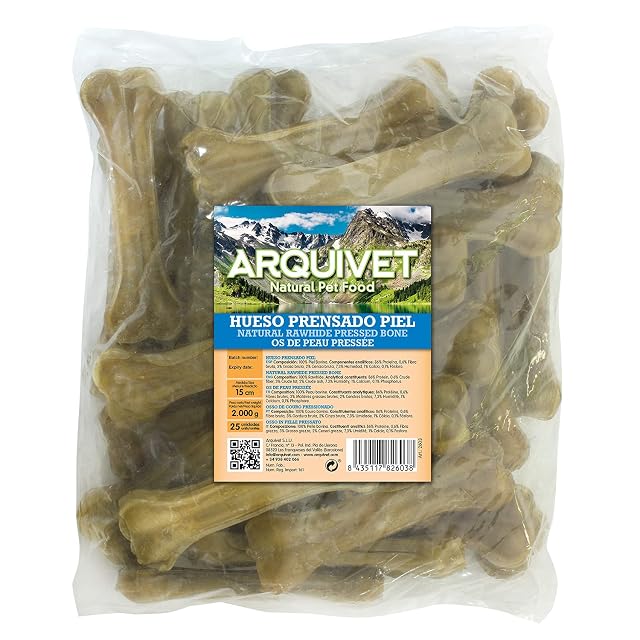 Arquivet Hueso Prensado, Piel, Bolsa de 25 Unidades, 15 cm