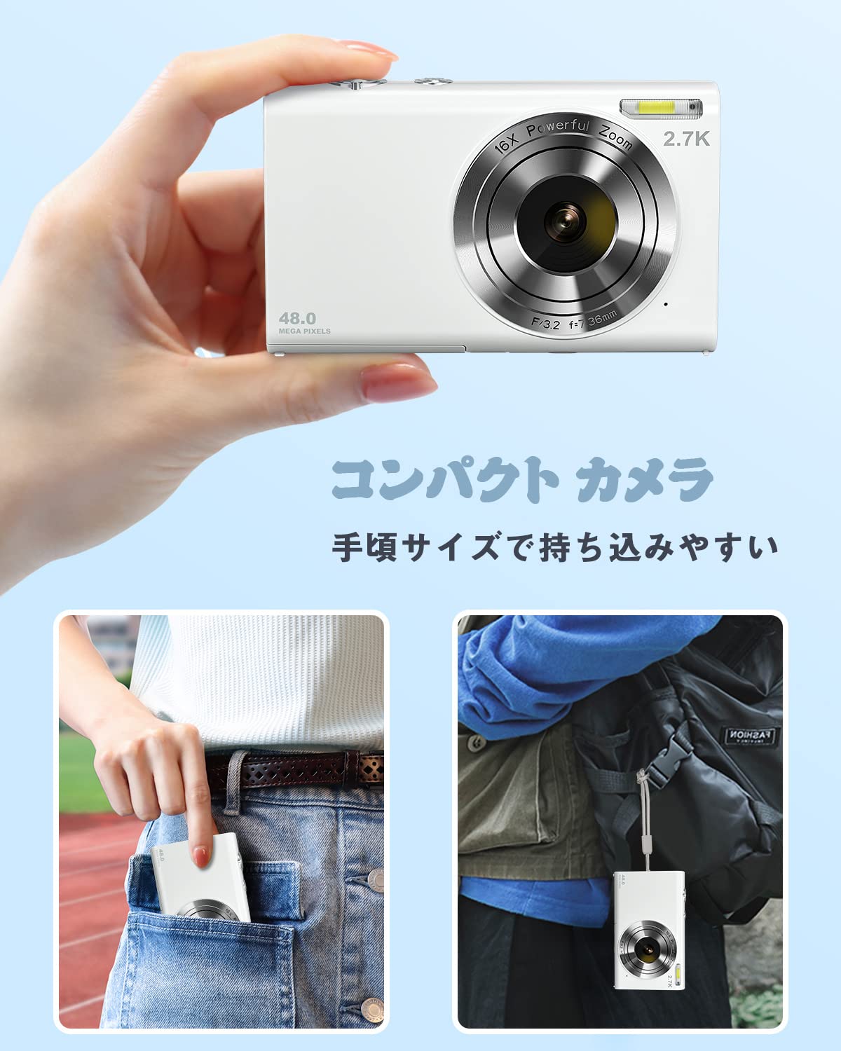 Amazon.co.jp: Rosdeca デジカメ 4800万画素 デジタルカメラ トイ