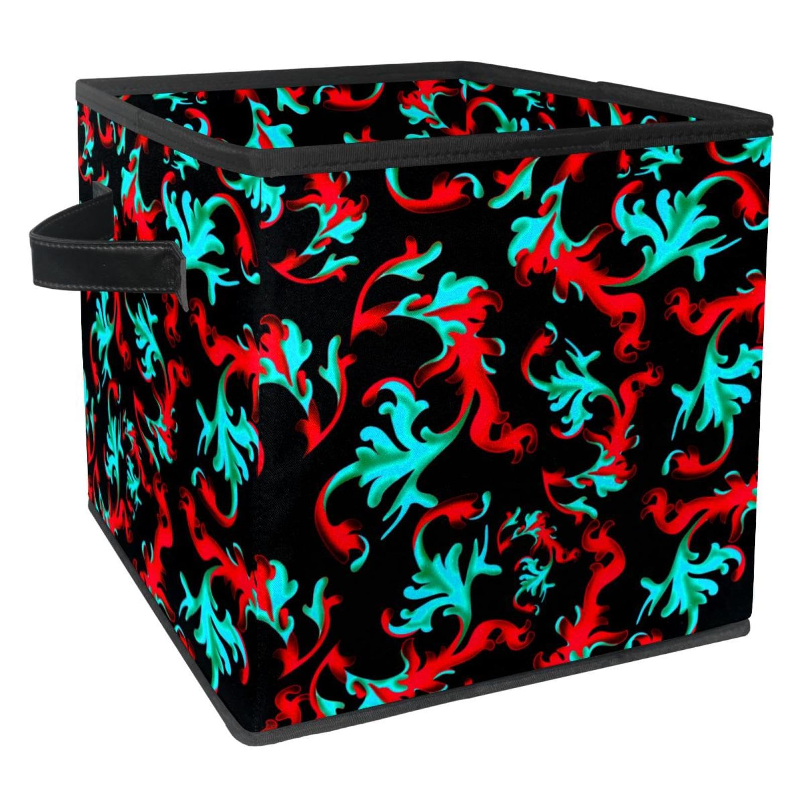 Cube de rangement en tissu motif baroque pour éliminer le désordre du placard
