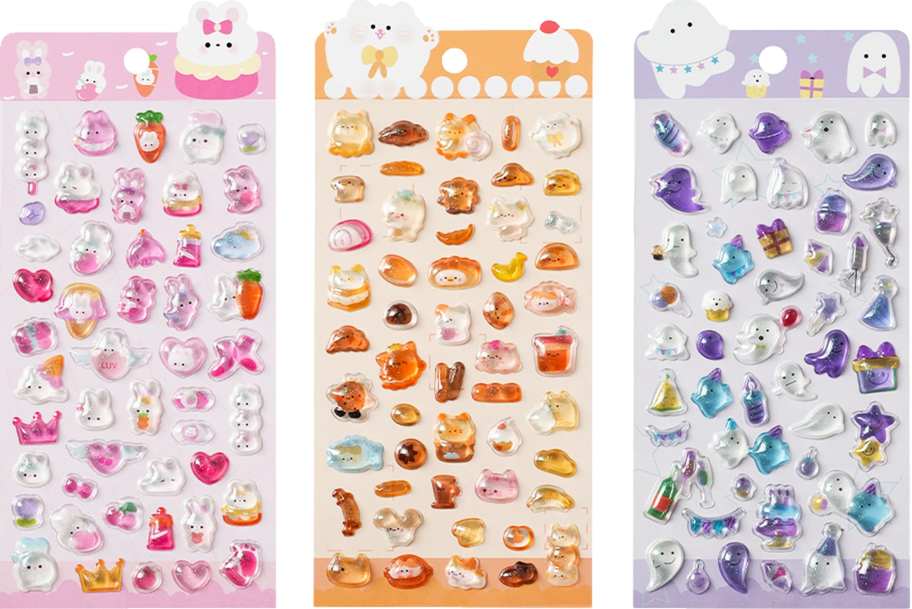 Amazon | 暗闇で光る！【蓄光ぷっくりうるつやシール】3D 立体 シール