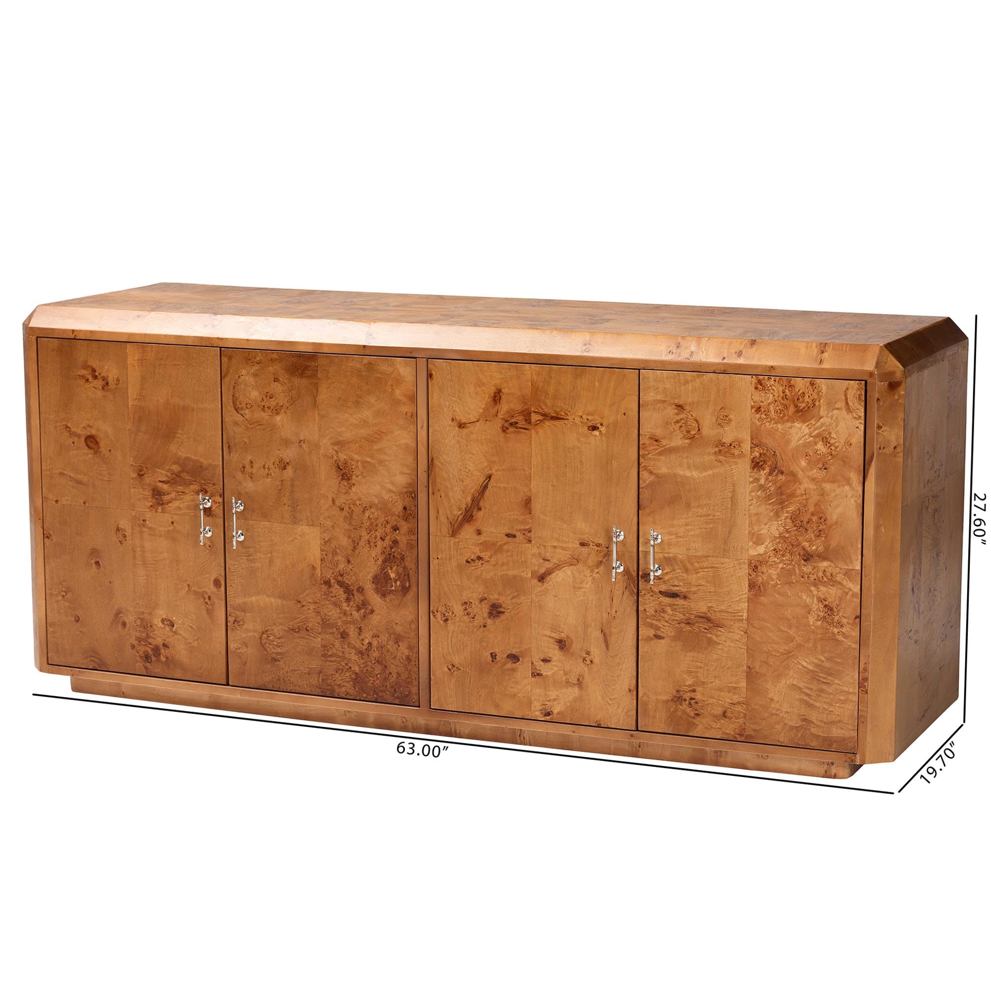 Amazon.com - bali & pari Valora Real Mappa Burl Wood 4-Door