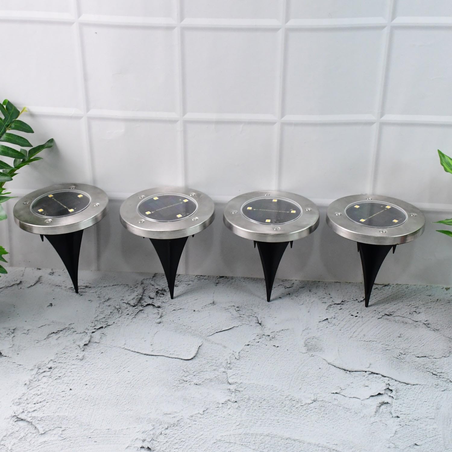 Solar Powered LED Garden Lights (4 Pc) - Energy Saving & Rechargeable-image-46