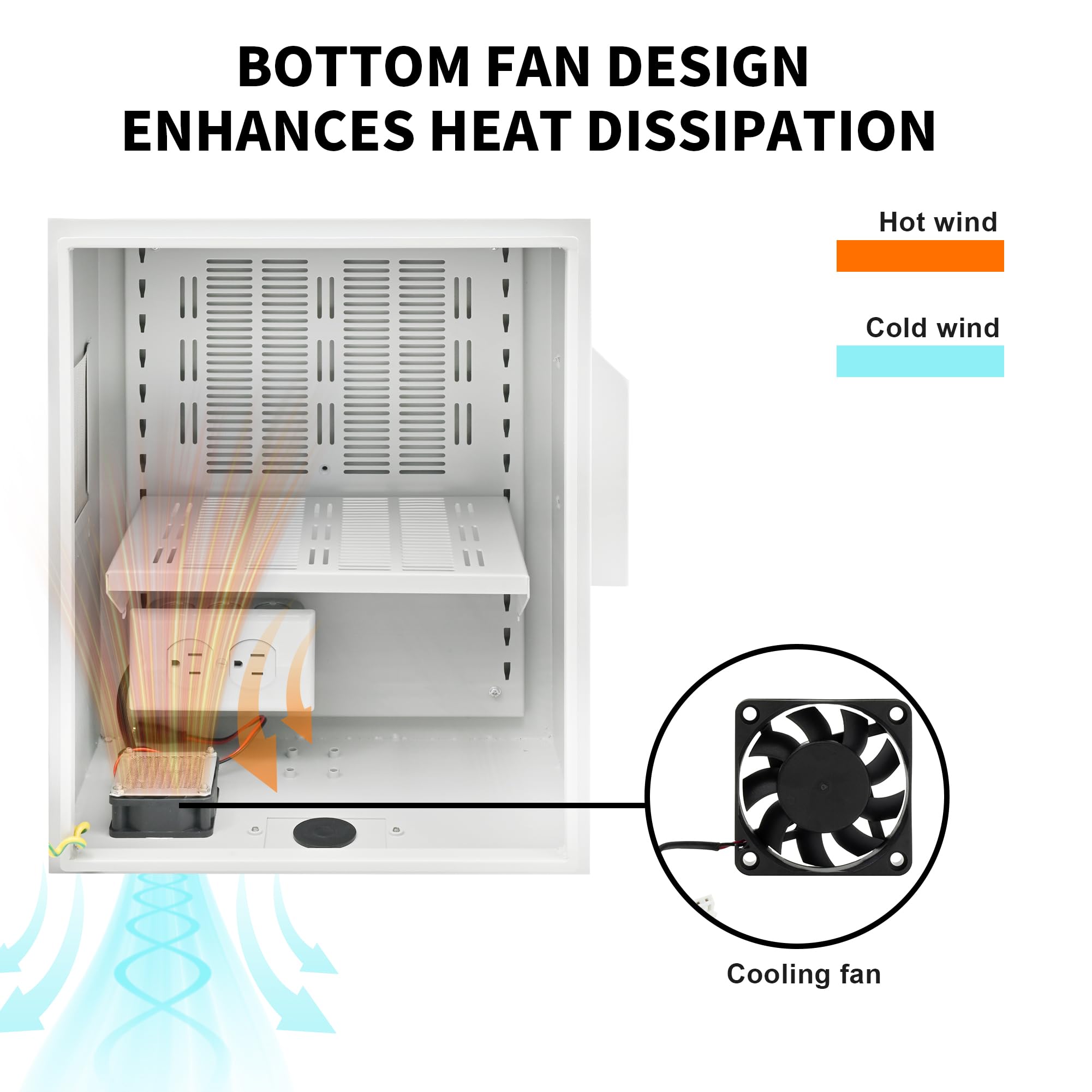 NEMA - Recinto eléctrico para exteriores, acero laminado en frío resistente, IP65 impermeable, con placa de montaje extraíble, perfecto para instalaciones de proyectos de bricolaje, montaje en pared o